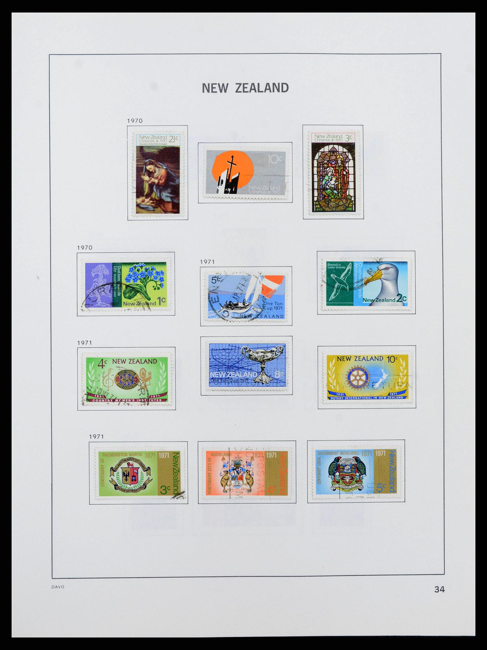 38741 0035 - Postzegelverzameling 38741 Nieuw Zeeland 1855-1990.