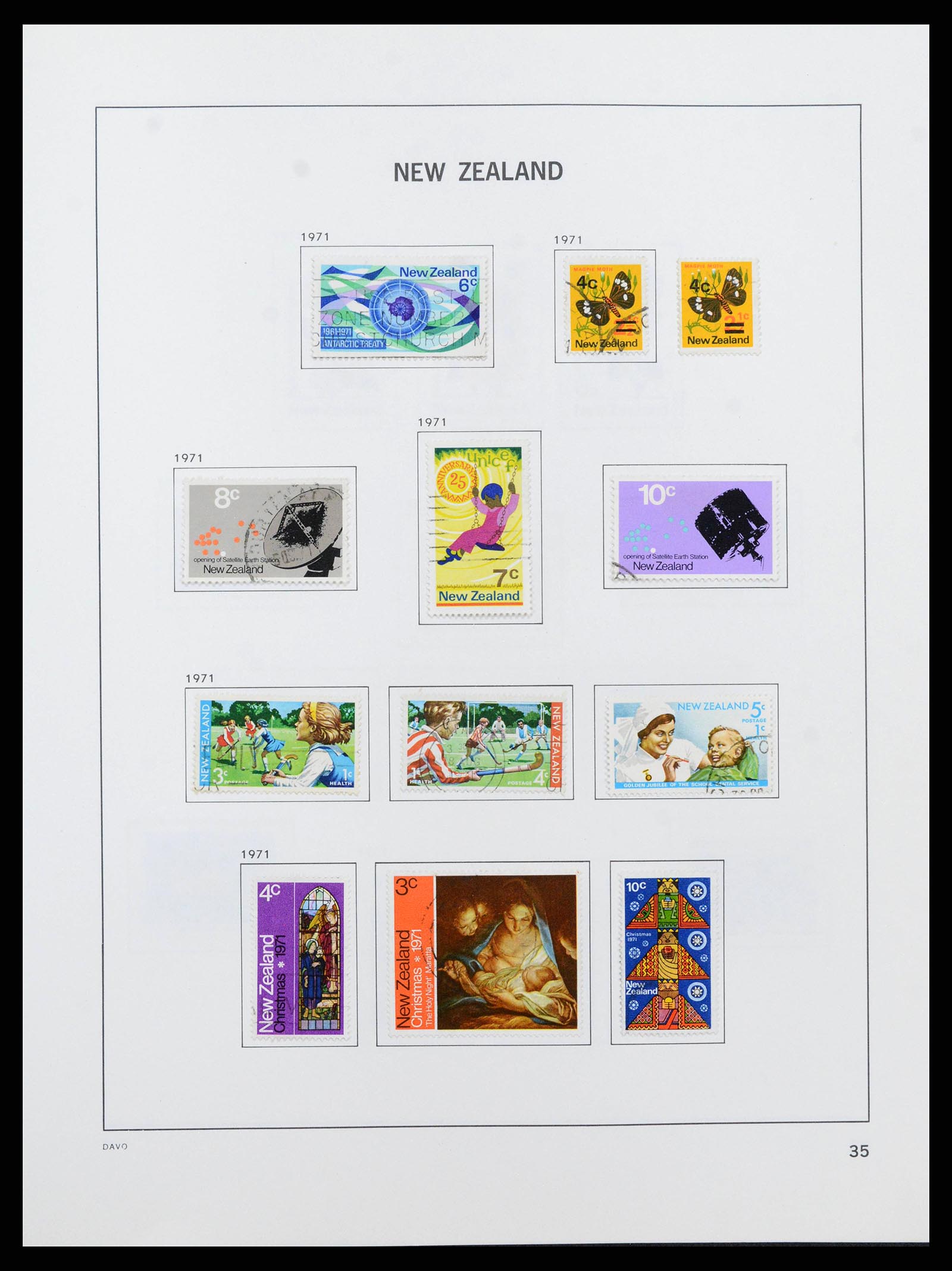 38741 0036 - Postzegelverzameling 38741 Nieuw Zeeland 1855-1990.