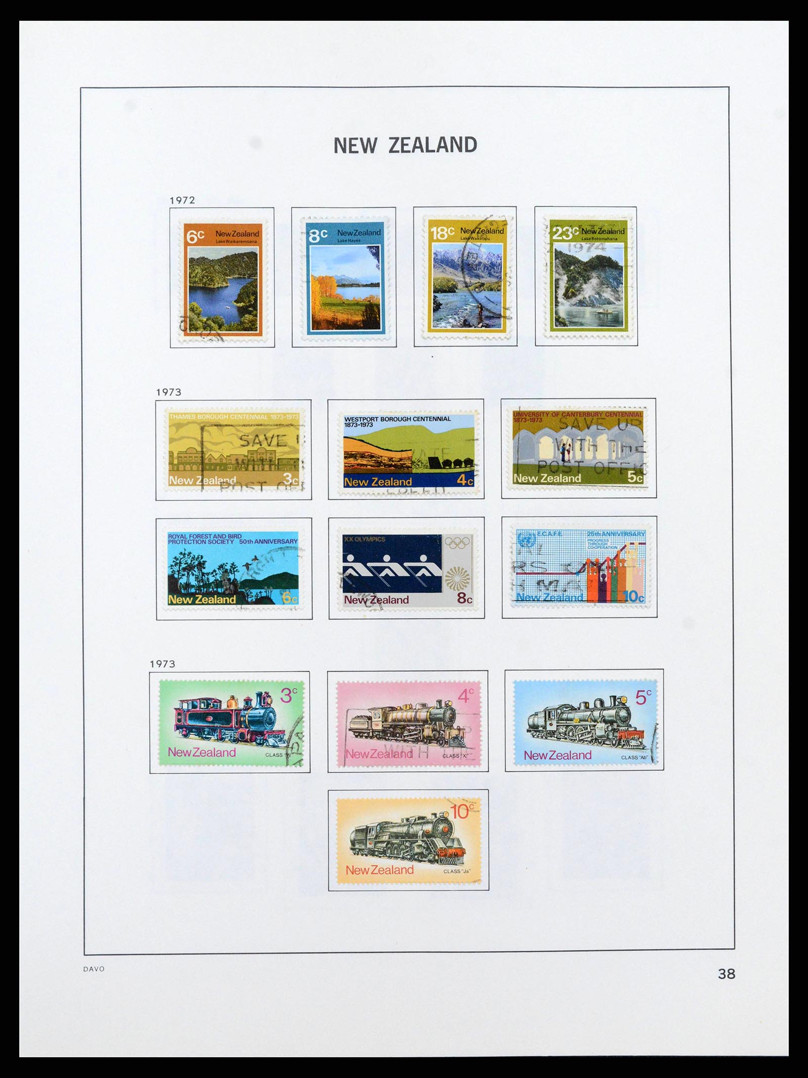 38741 0039 - Stamp collection 38741 New Zealand 1855-1990.