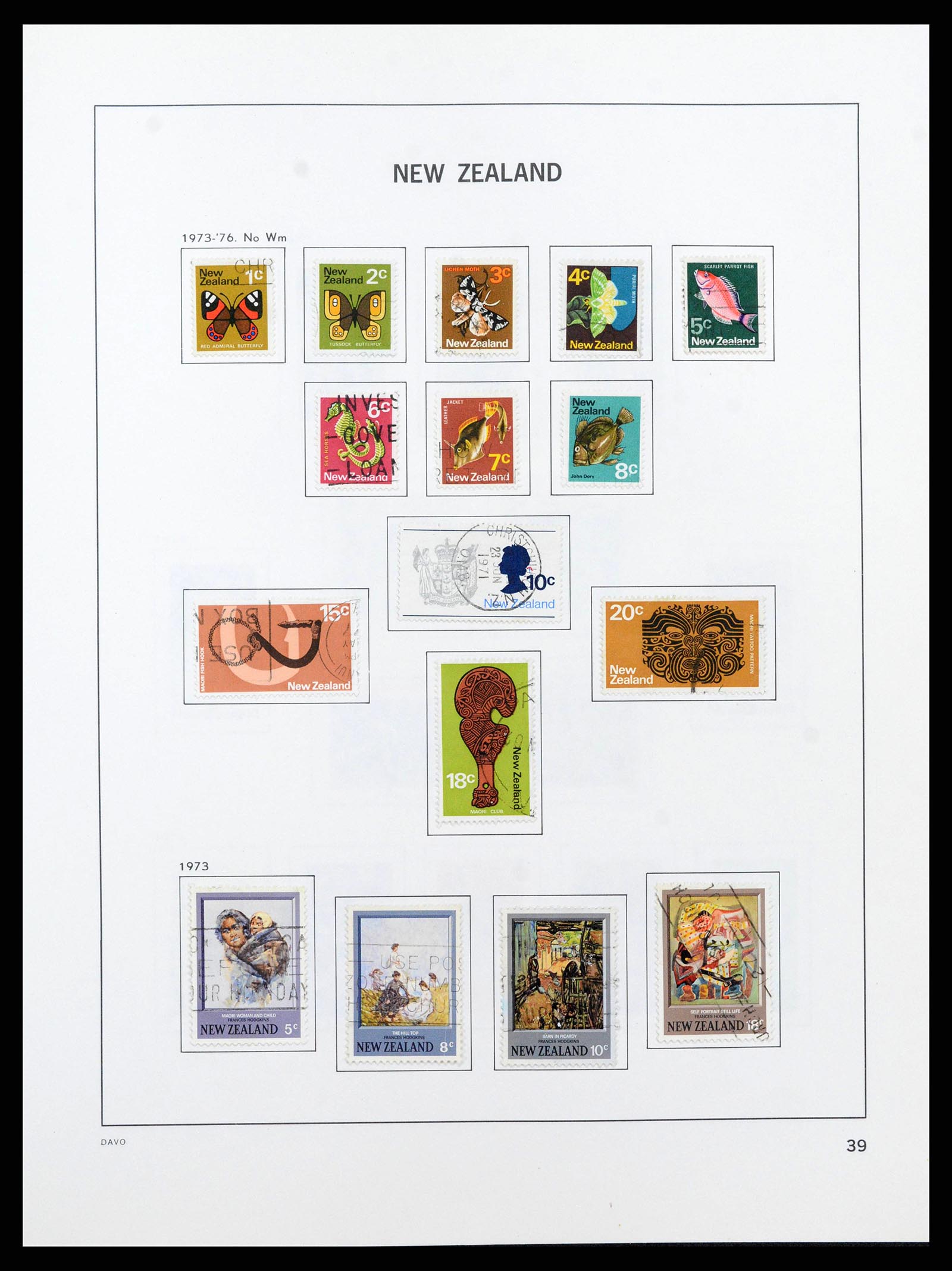 38741 0040 - Postzegelverzameling 38741 Nieuw Zeeland 1855-1990.