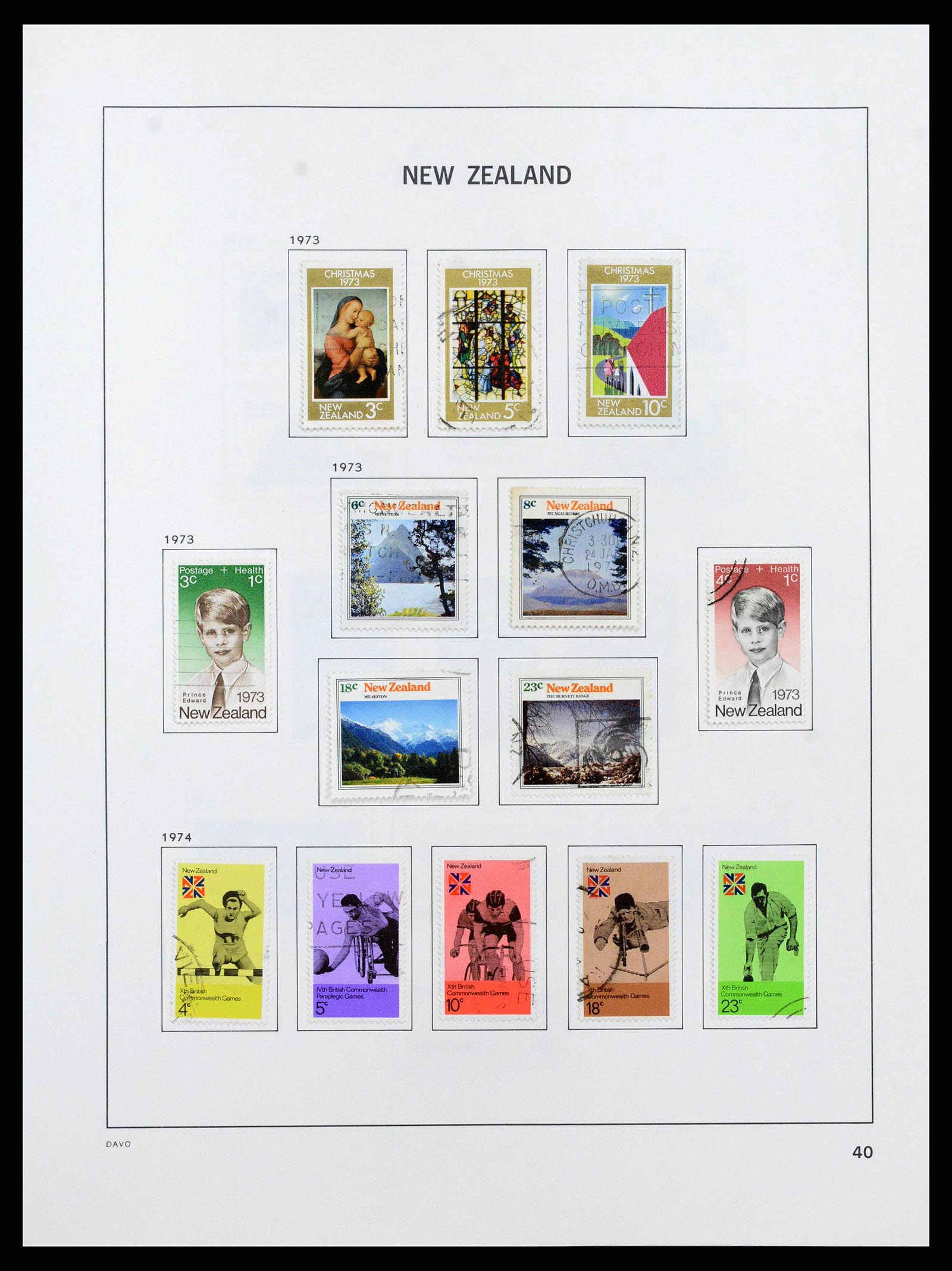38741 0041 - Postzegelverzameling 38741 Nieuw Zeeland 1855-1990.