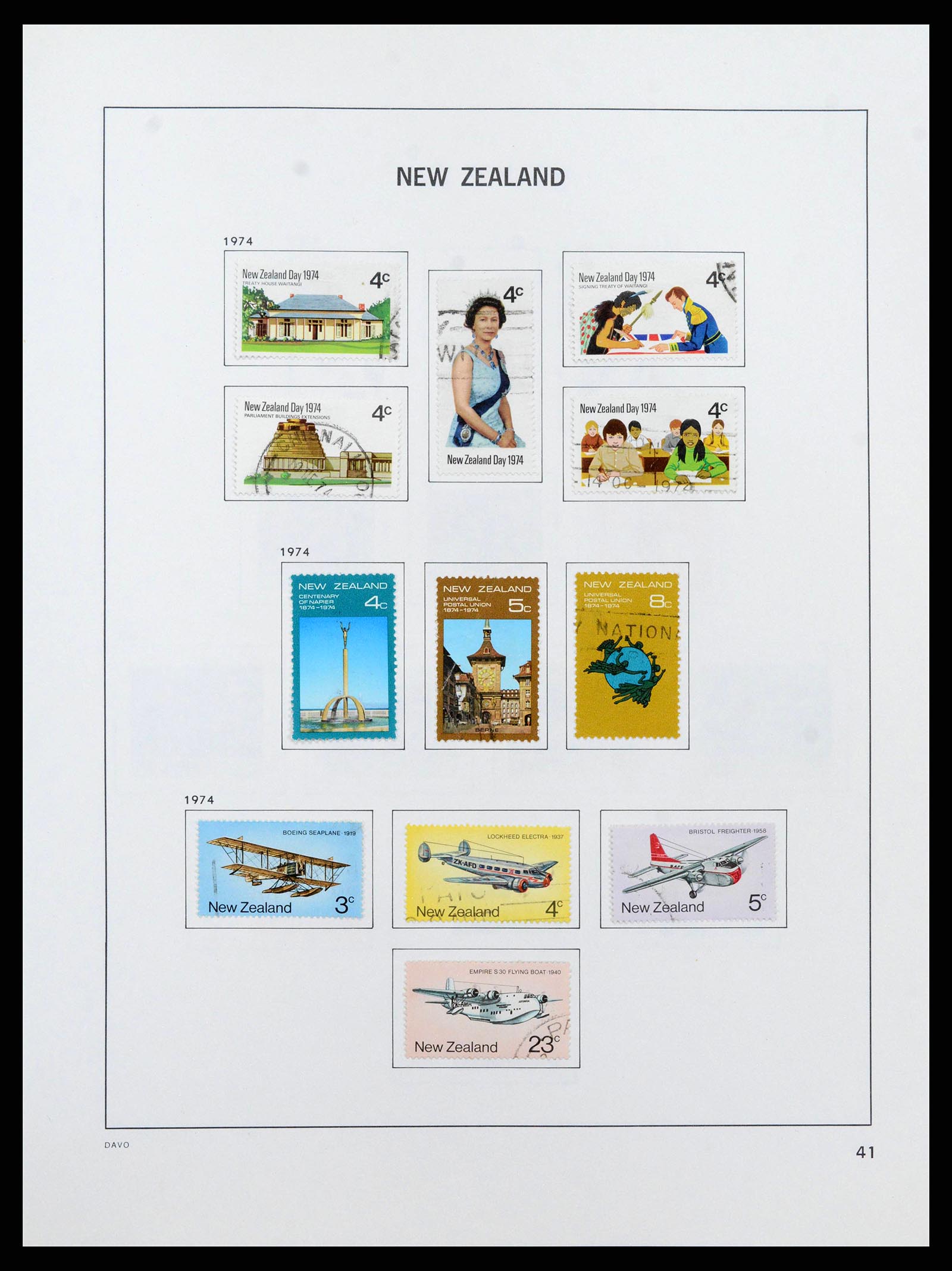 38741 0042 - Stamp collection 38741 New Zealand 1855-1990.