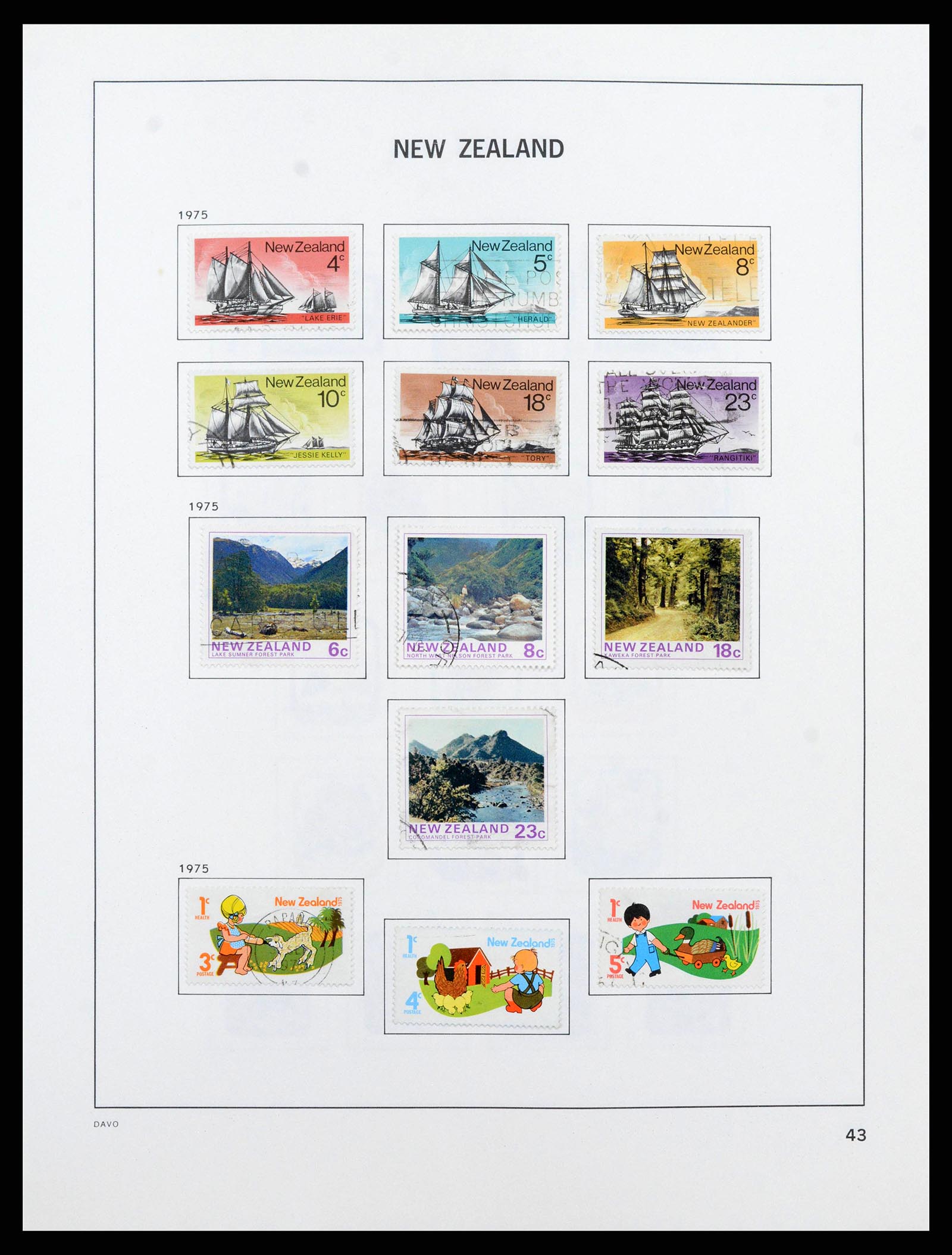 38741 0044 - Postzegelverzameling 38741 Nieuw Zeeland 1855-1990.