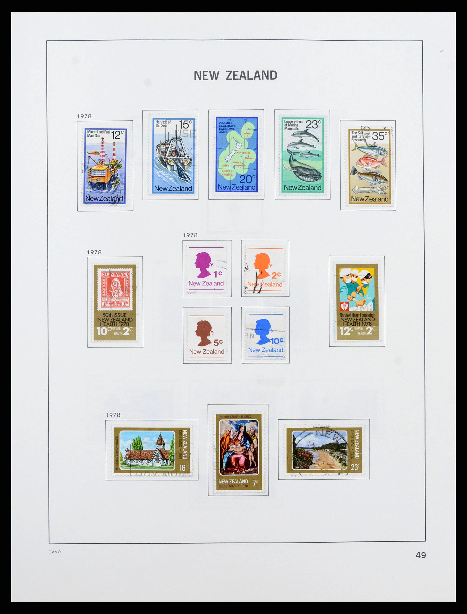 38741 0050 - Postzegelverzameling 38741 Nieuw Zeeland 1855-1990.