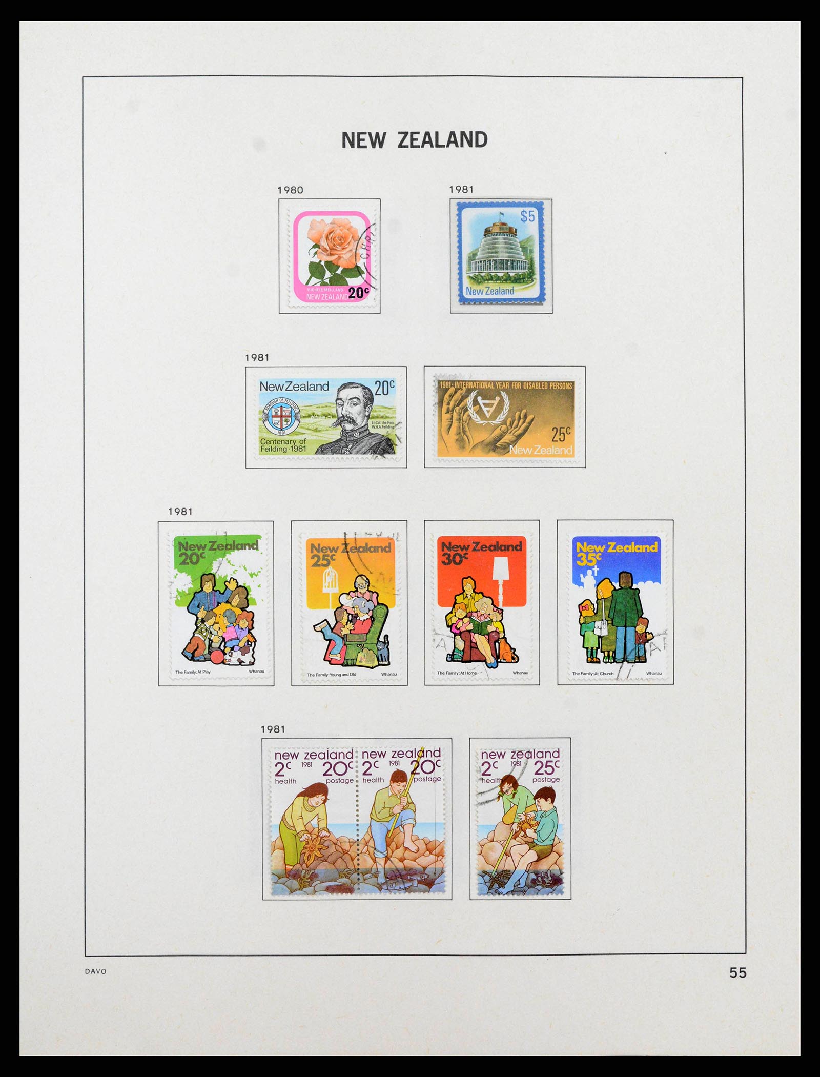 38741 0056 - Postzegelverzameling 38741 Nieuw Zeeland 1855-1990.