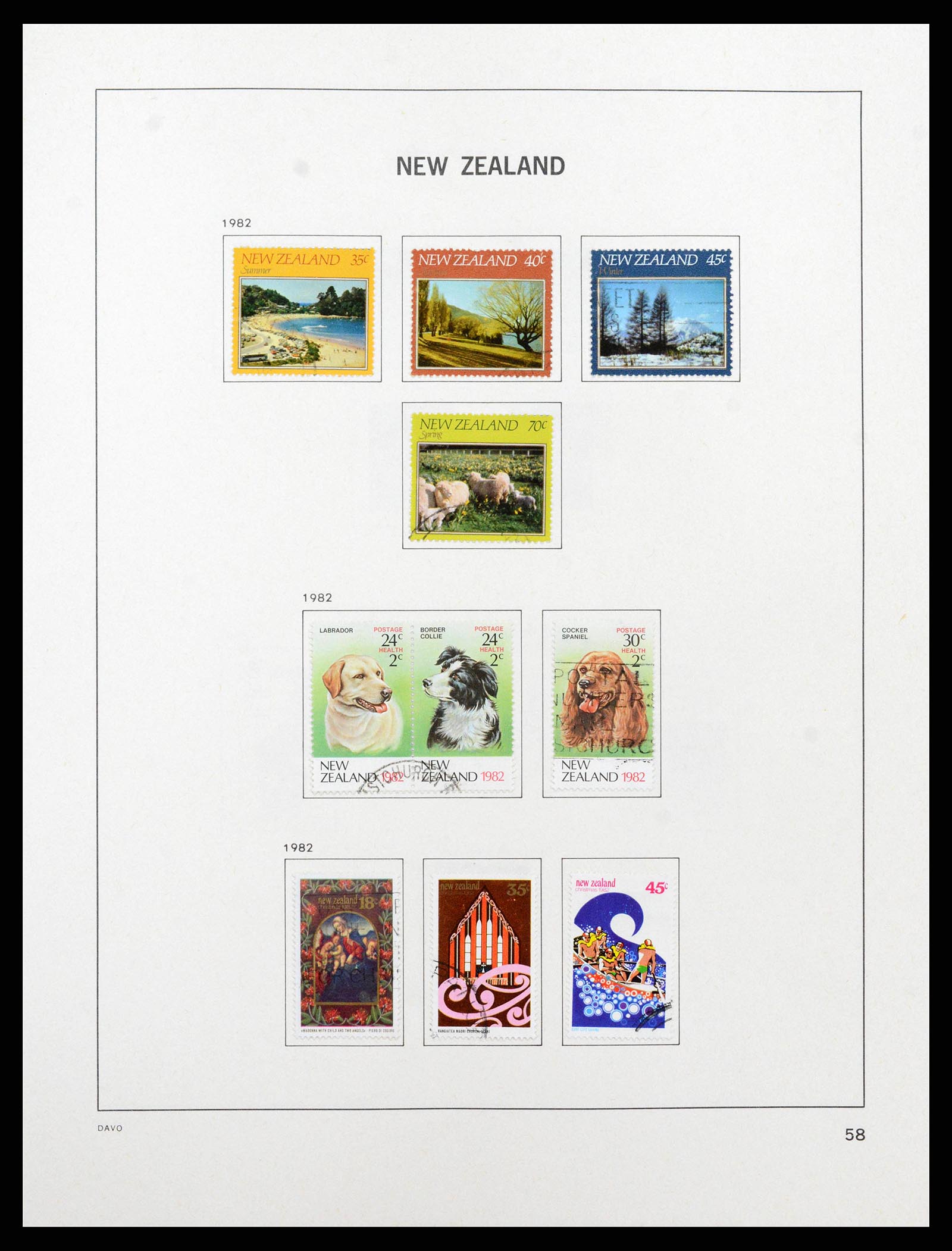38741 0059 - Postzegelverzameling 38741 Nieuw Zeeland 1855-1990.