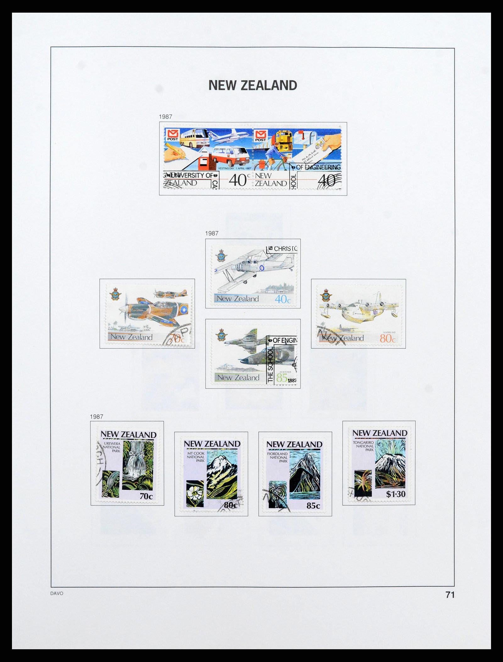 38741 0072 - Stamp collection 38741 New Zealand 1855-1990.