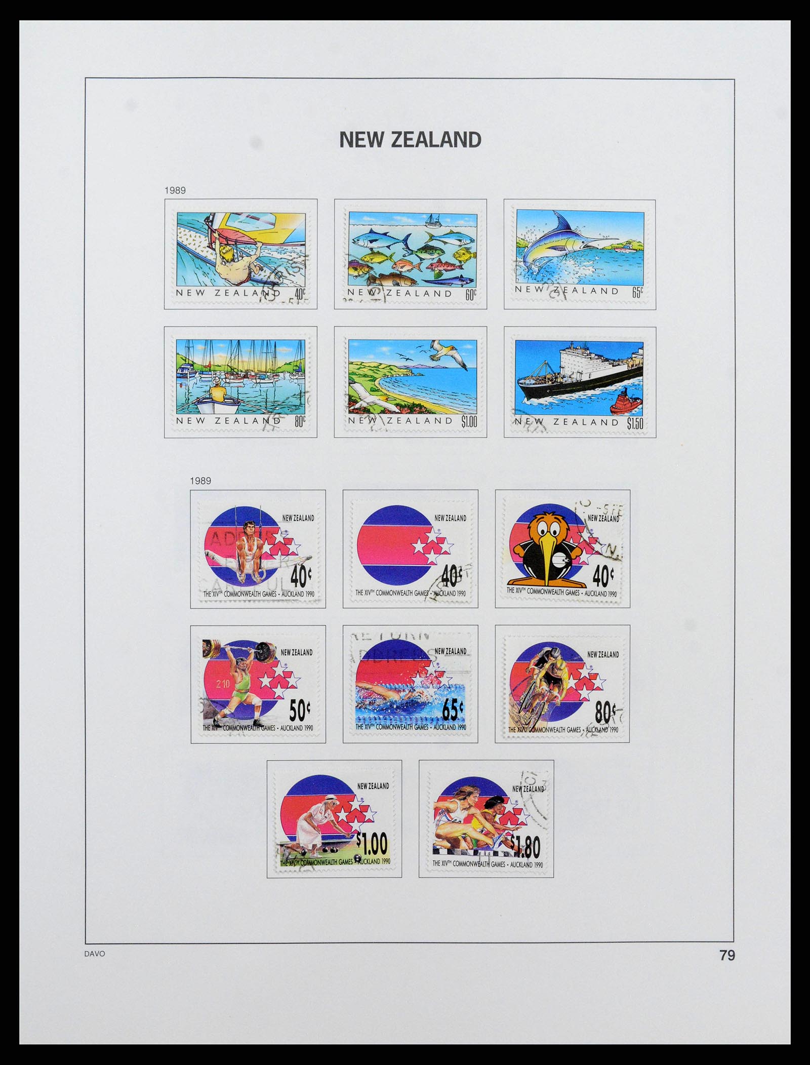 38741 0080 - Stamp collection 38741 New Zealand 1855-1990.
