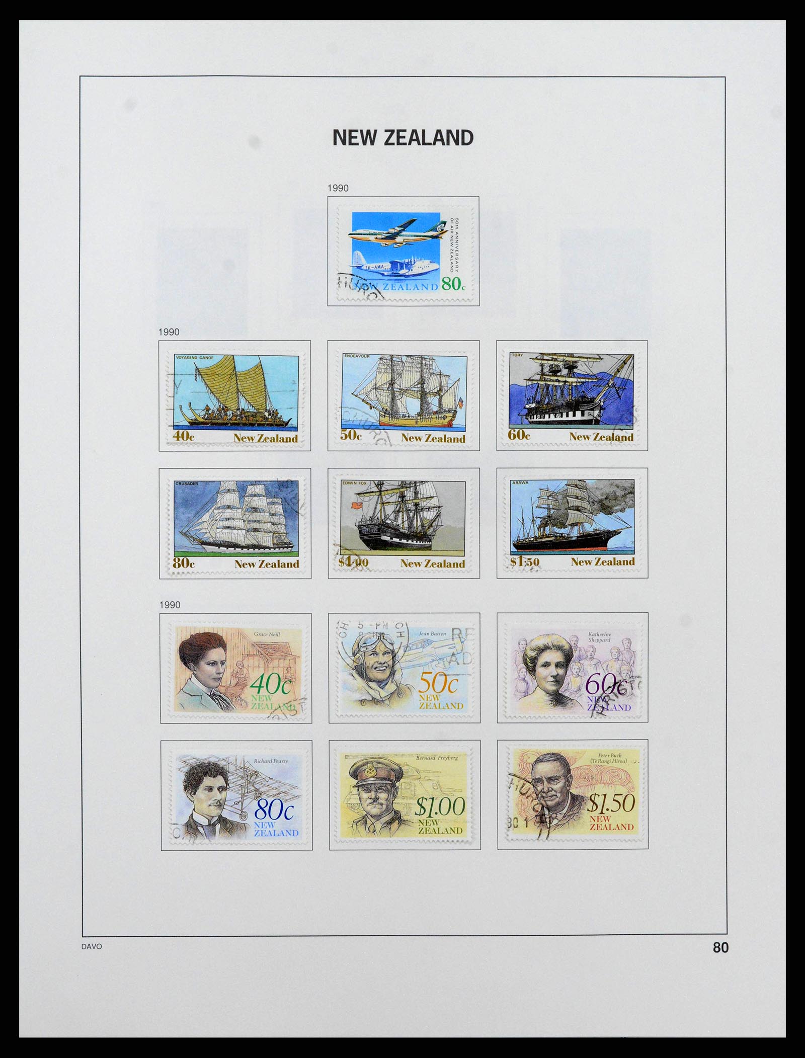 38741 0081 - Stamp collection 38741 New Zealand 1855-1990.