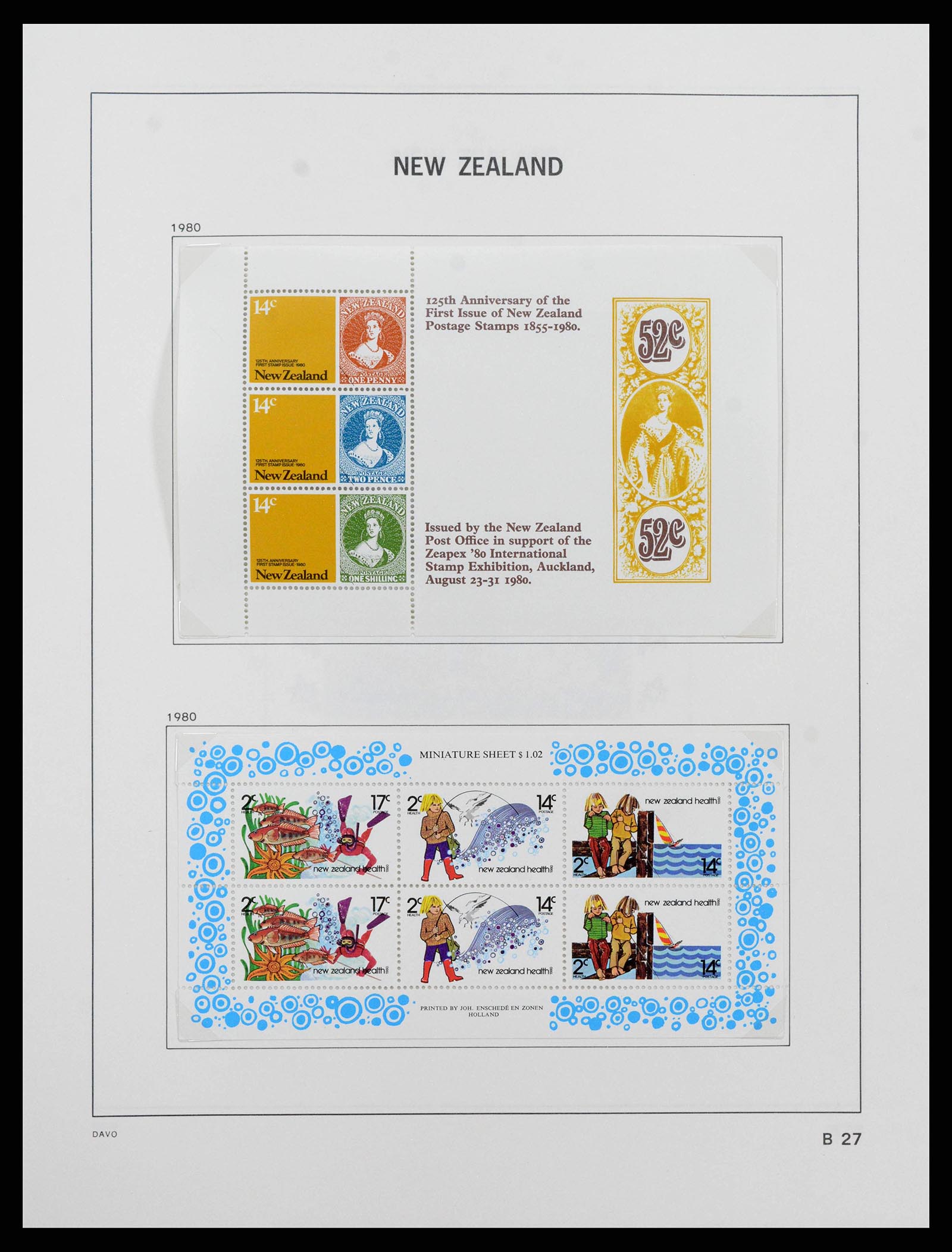 38741 0112 - Stamp collection 38741 New Zealand 1855-1990.