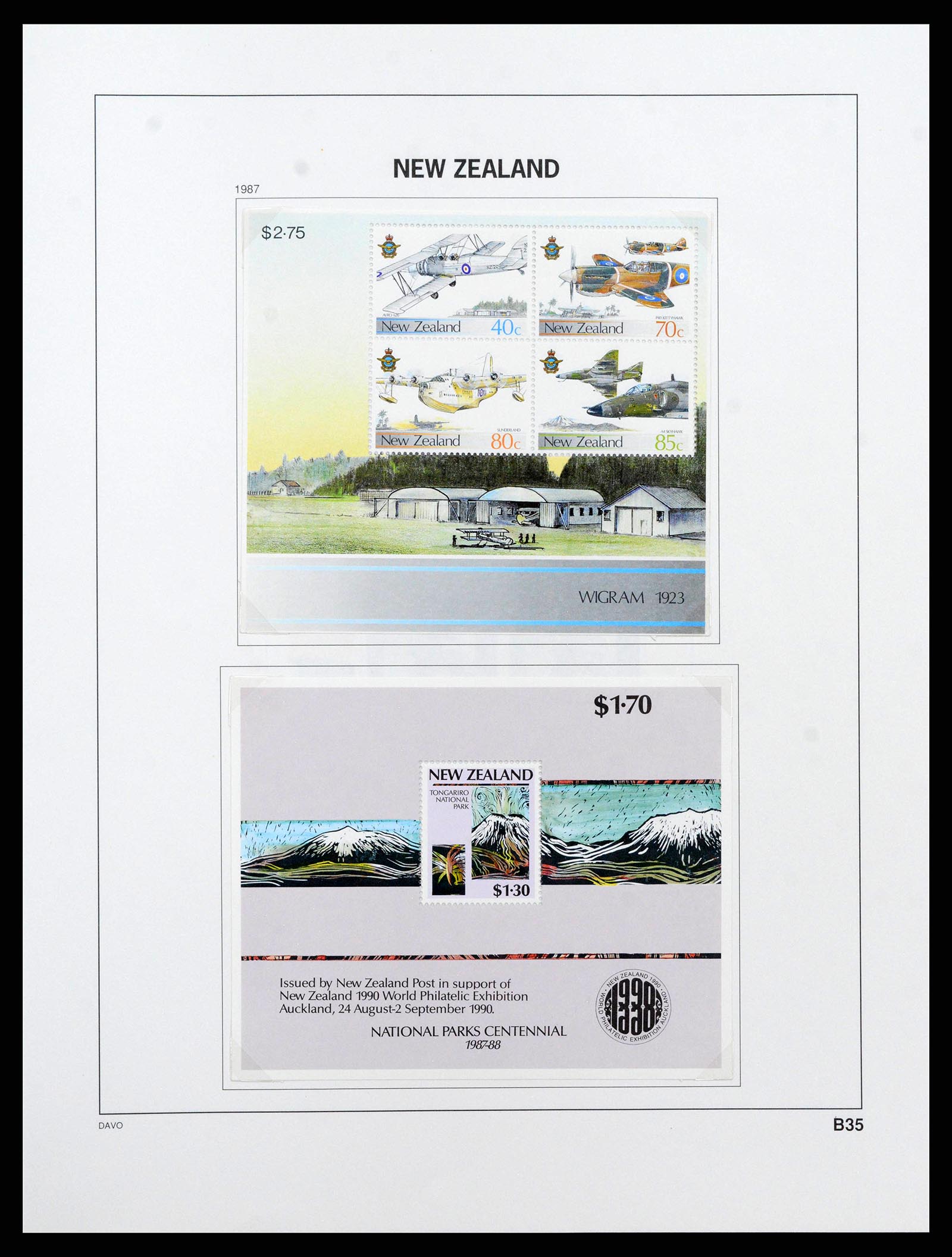 38741 0120 - Stamp collection 38741 New Zealand 1855-1990.