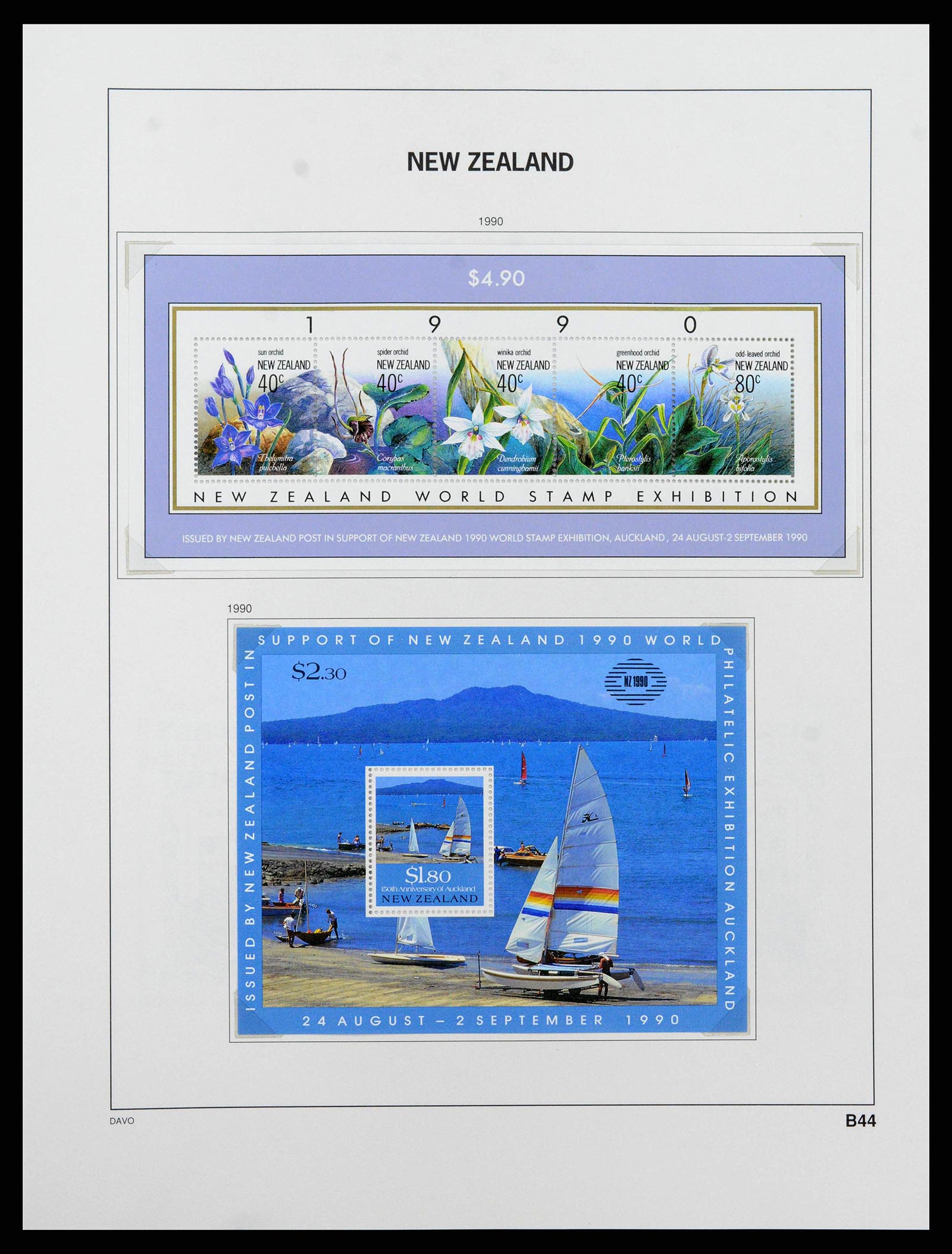 38741 0130 - Stamp collection 38741 New Zealand 1855-1990.