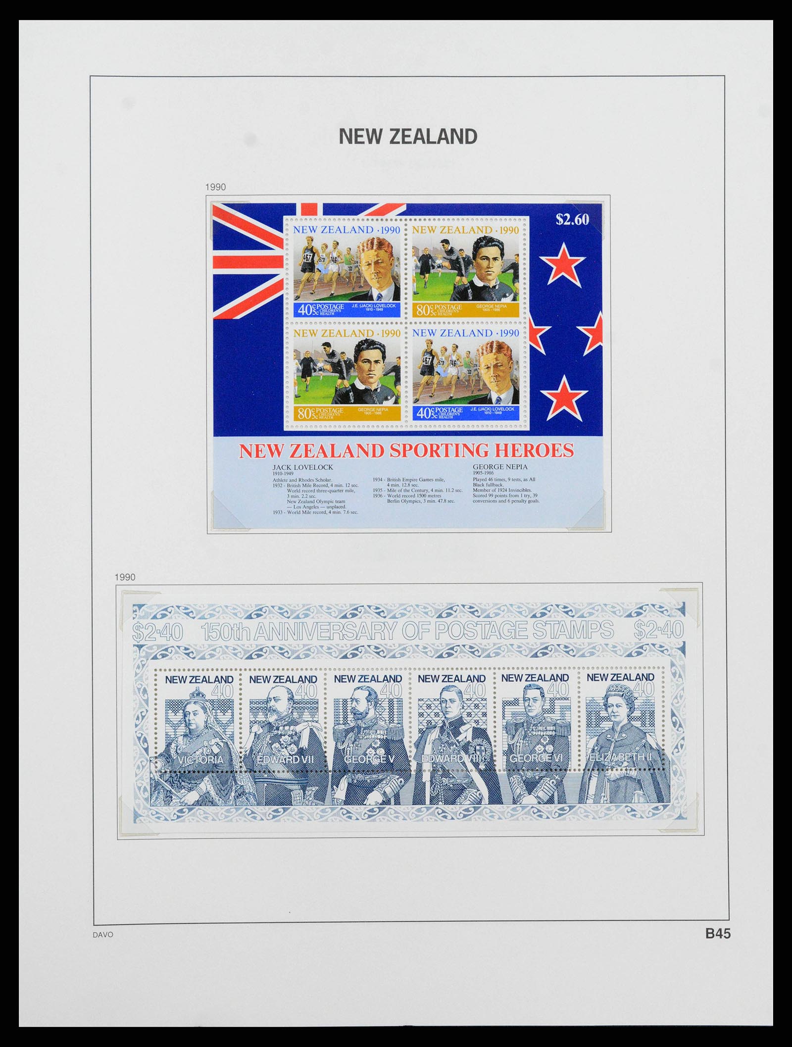 38741 0131 - Stamp collection 38741 New Zealand 1855-1990.