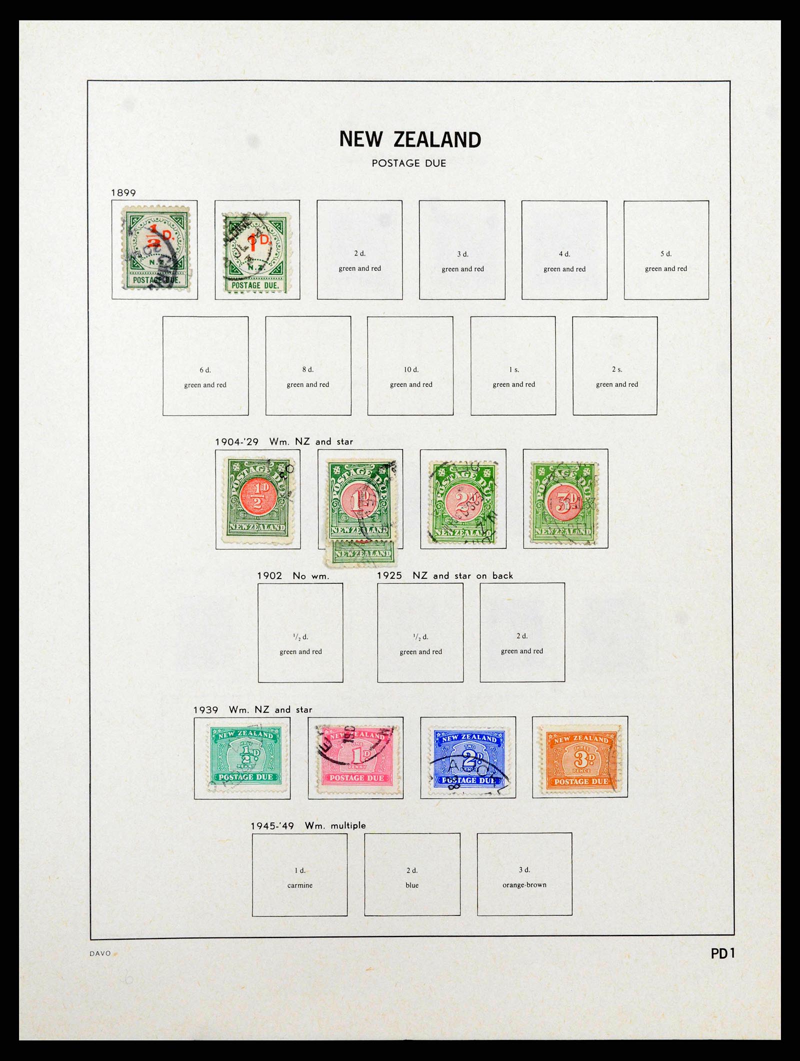 38741 0133 - Stamp collection 38741 New Zealand 1855-1990.