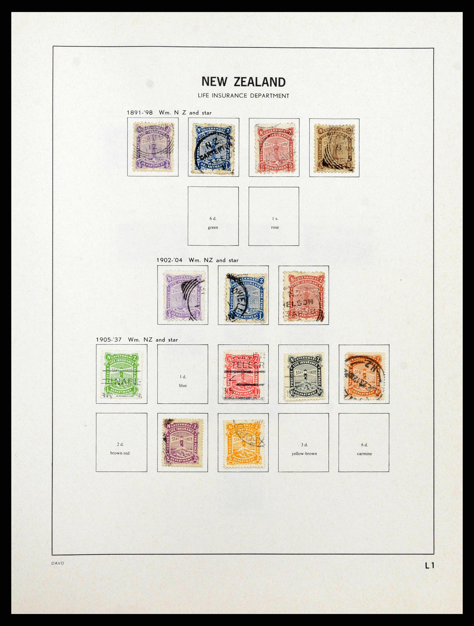 38741 0134 - Stamp collection 38741 New Zealand 1855-1990.
