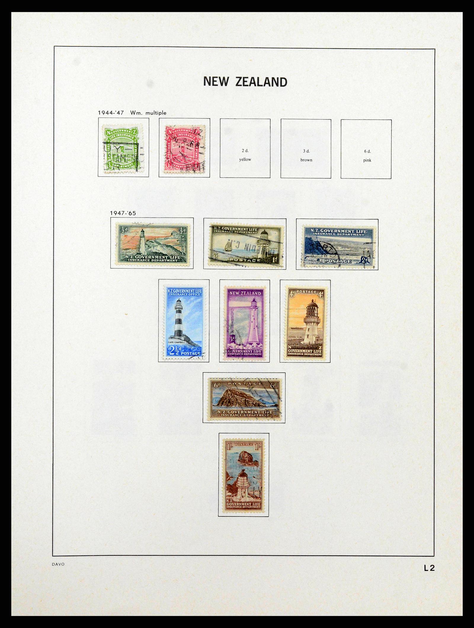 38741 0135 - Stamp collection 38741 New Zealand 1855-1990.
