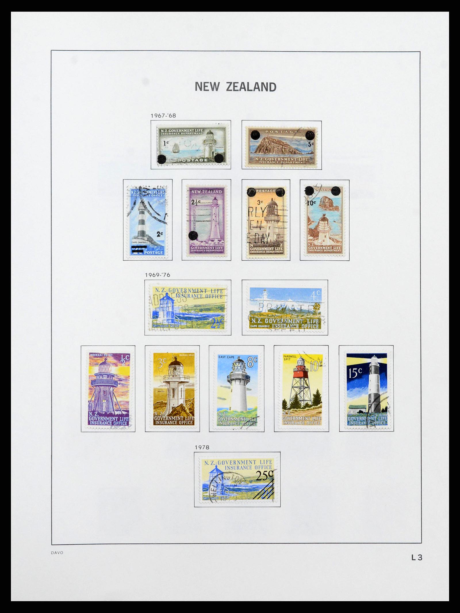 38741 0136 - Stamp collection 38741 New Zealand 1855-1990.