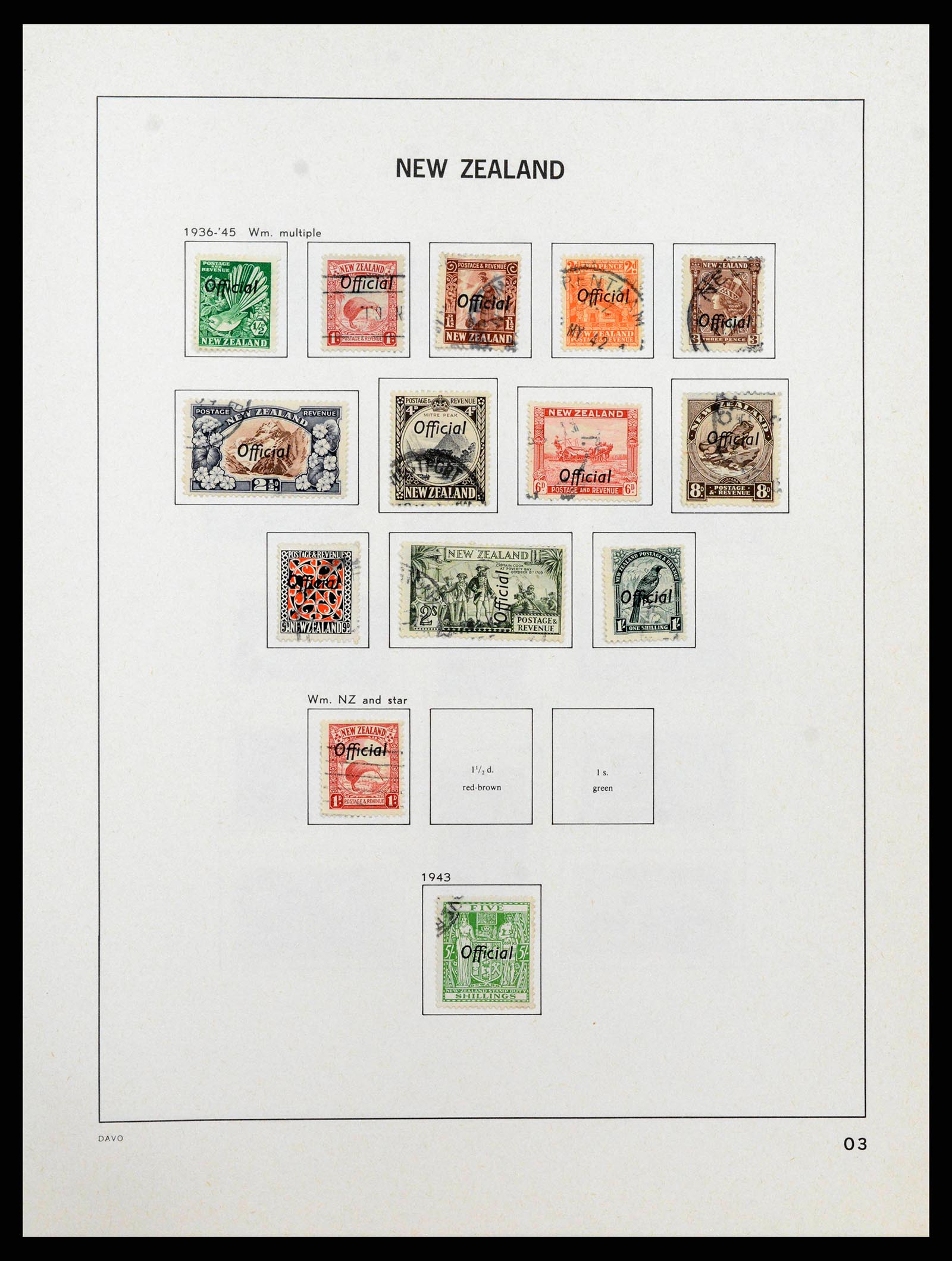 38741 0140 - Stamp collection 38741 New Zealand 1855-1990.
