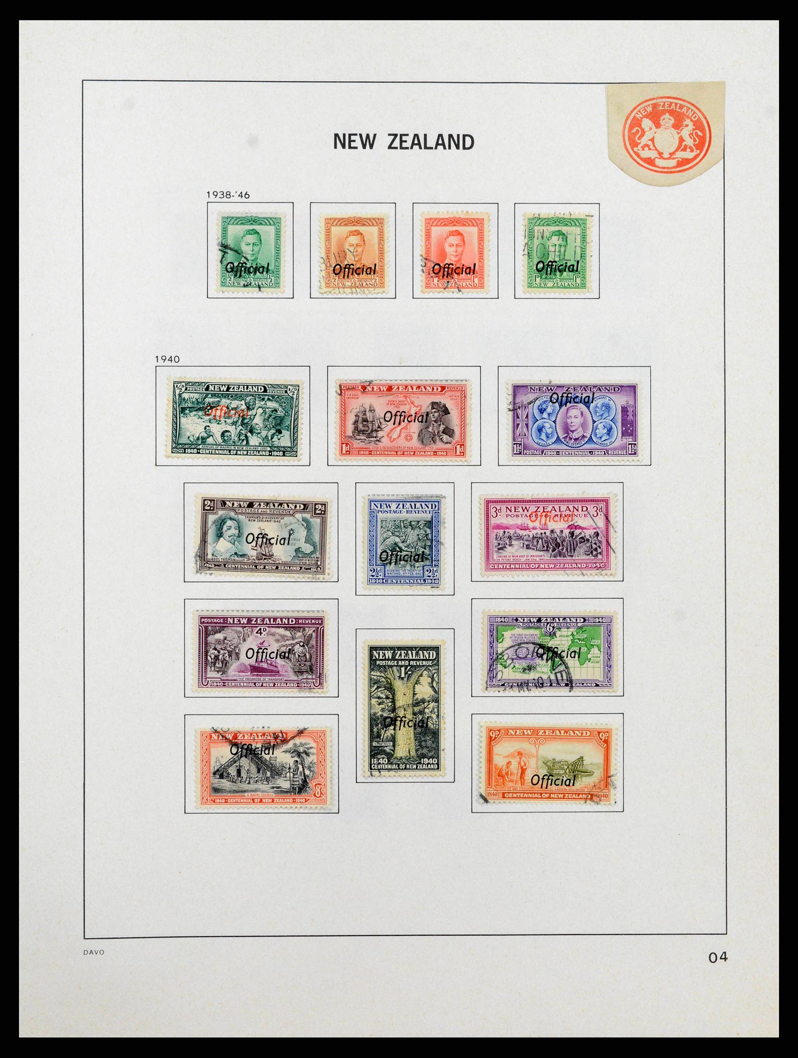 38741 0141 - Postzegelverzameling 38741 Nieuw Zeeland 1855-1990.