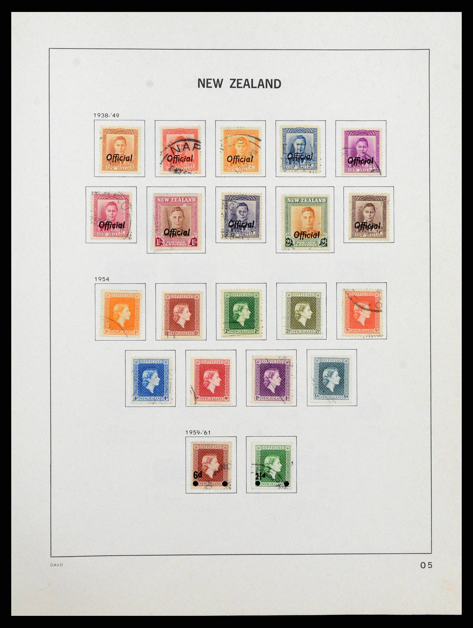 38741 0142 - Stamp collection 38741 New Zealand 1855-1990.