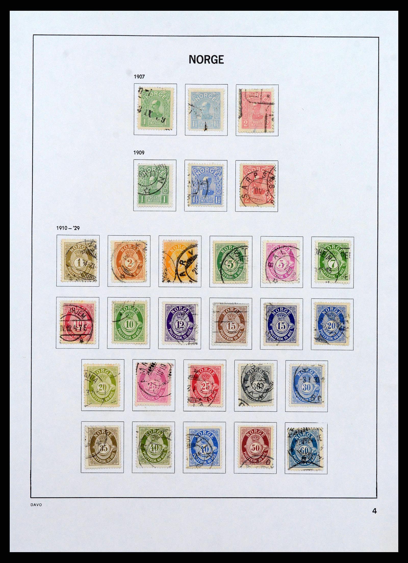 38742 0006 - Postzegelverzameling 38742 Noorwegen 1855-1985.