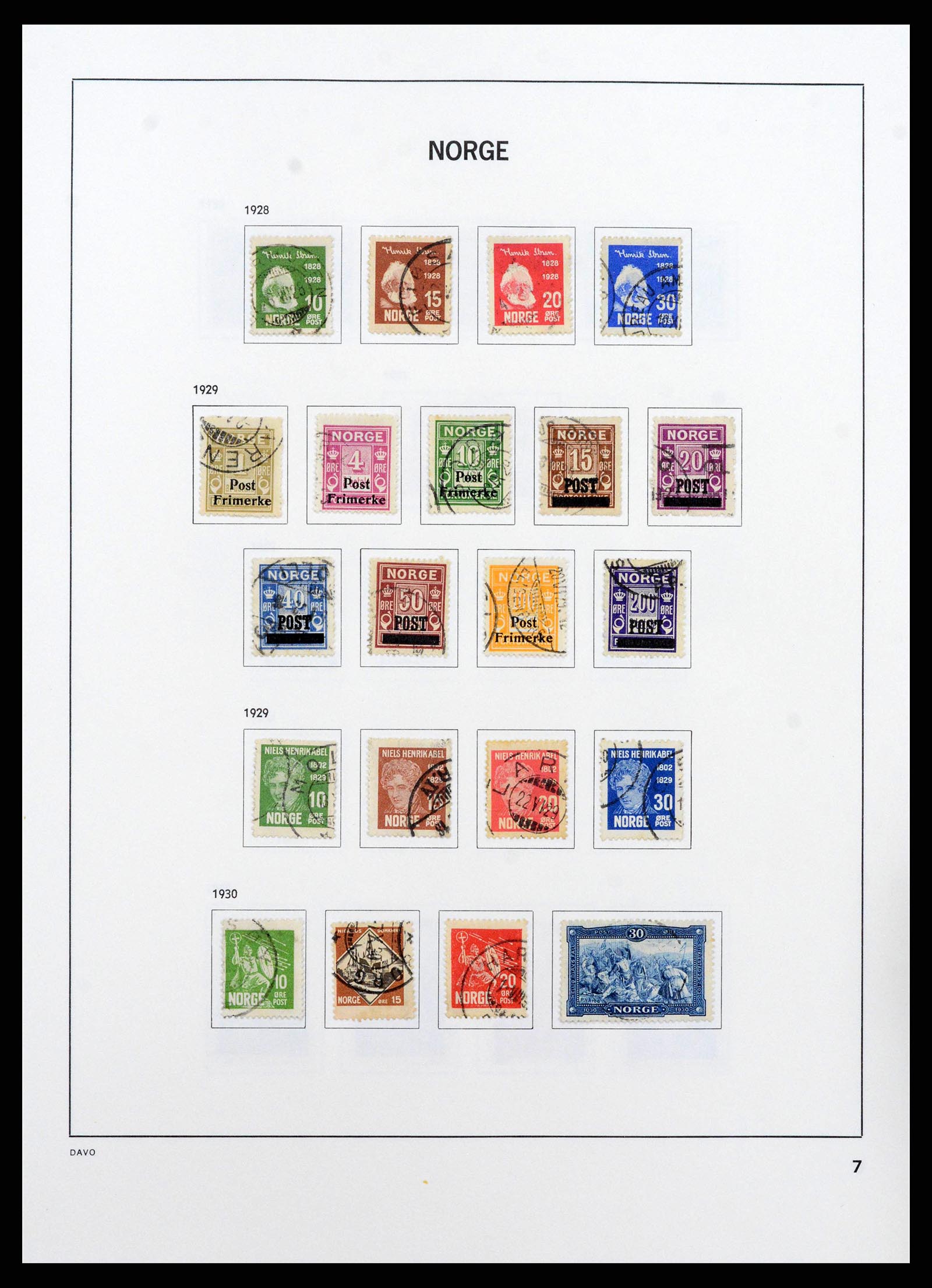 38742 0009 - Postzegelverzameling 38742 Noorwegen 1855-1985.