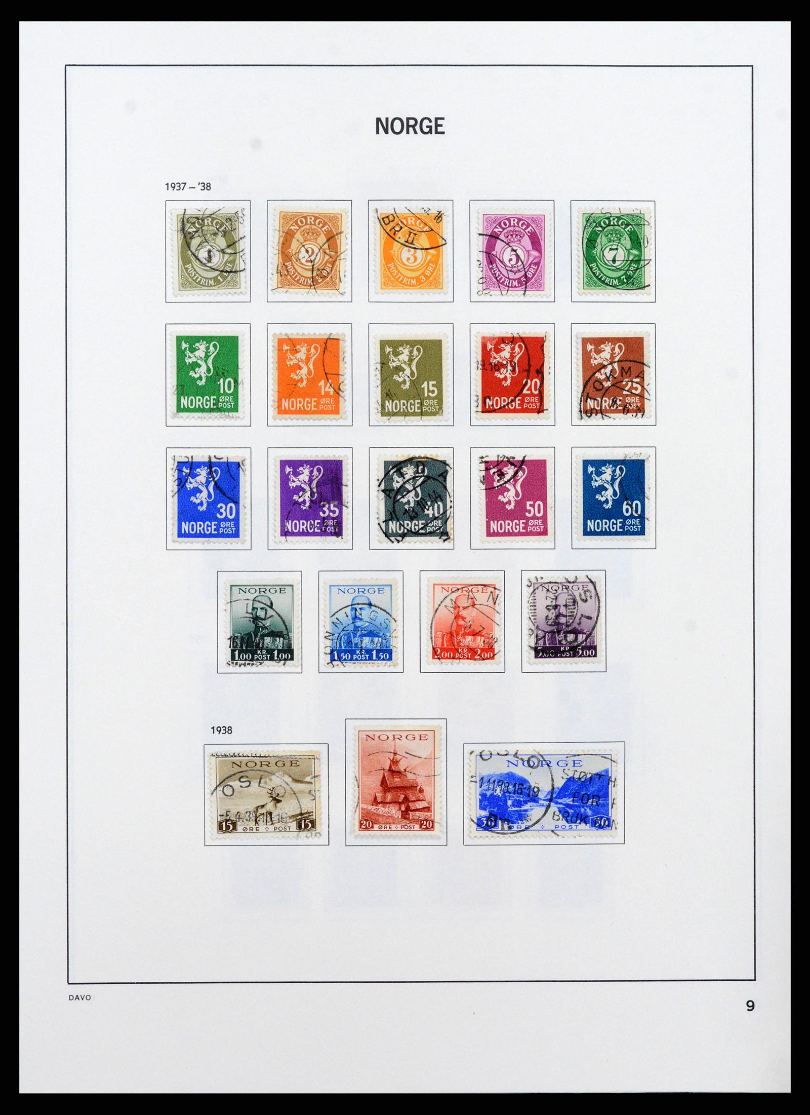 38742 0011 - Postzegelverzameling 38742 Noorwegen 1855-1985.