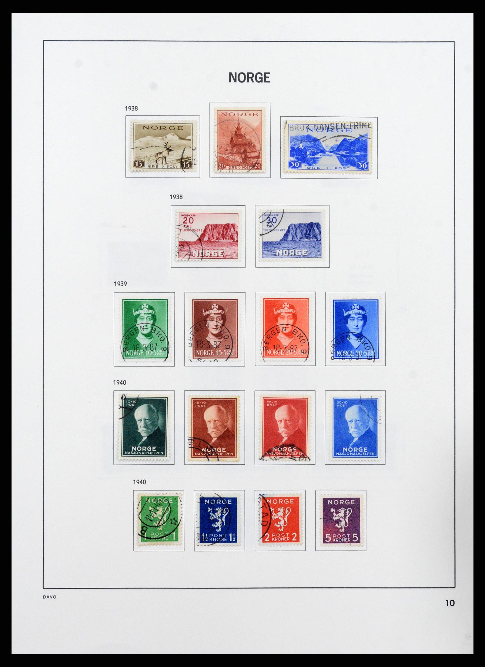38742 0012 - Postzegelverzameling 38742 Noorwegen 1855-1985.