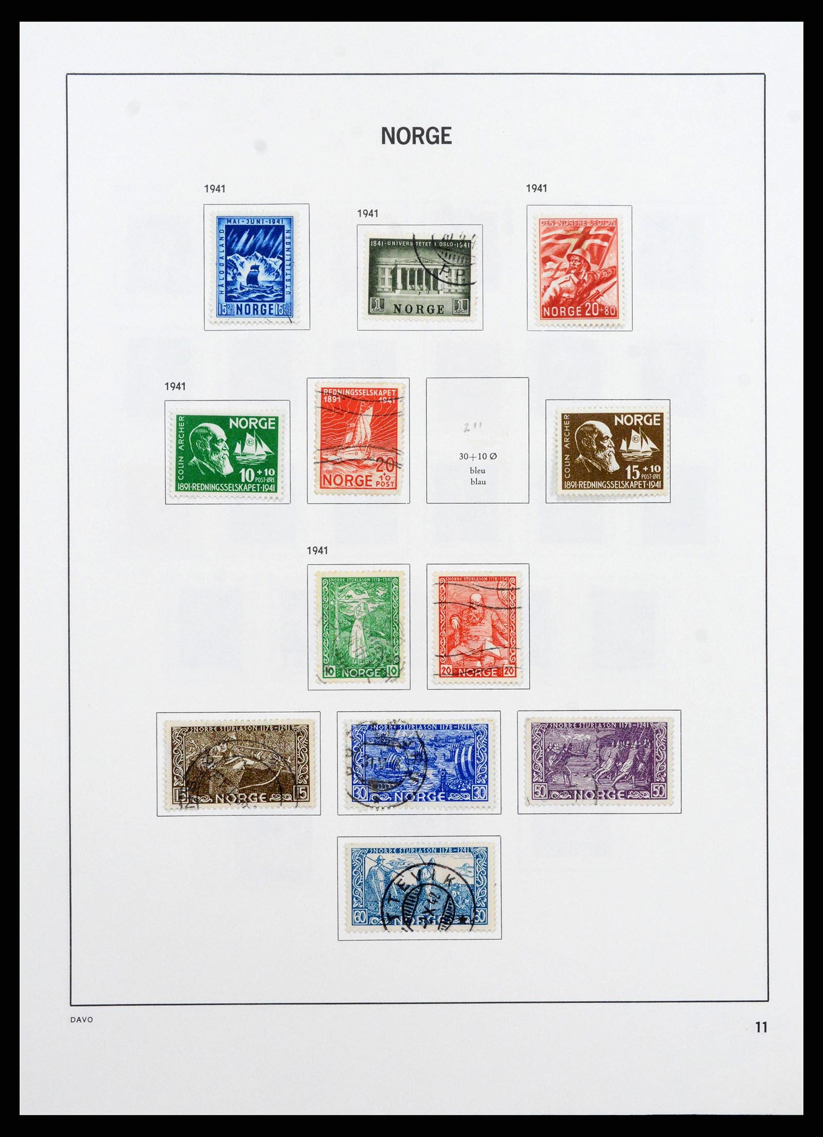 38742 0013 - Postzegelverzameling 38742 Noorwegen 1855-1985.