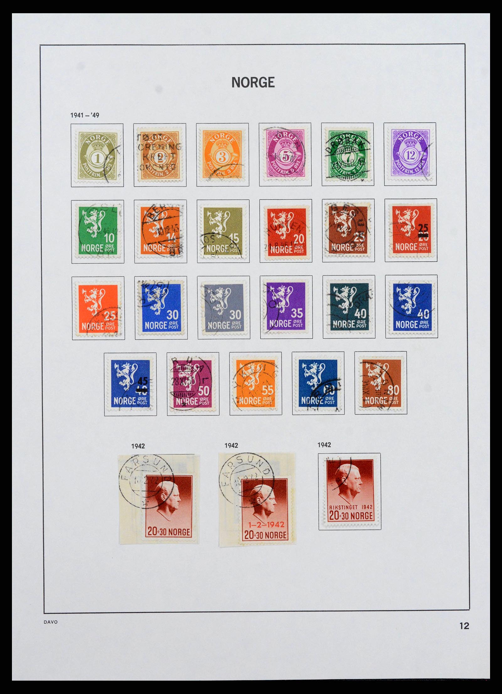 38742 0014 - Postzegelverzameling 38742 Noorwegen 1855-1985.