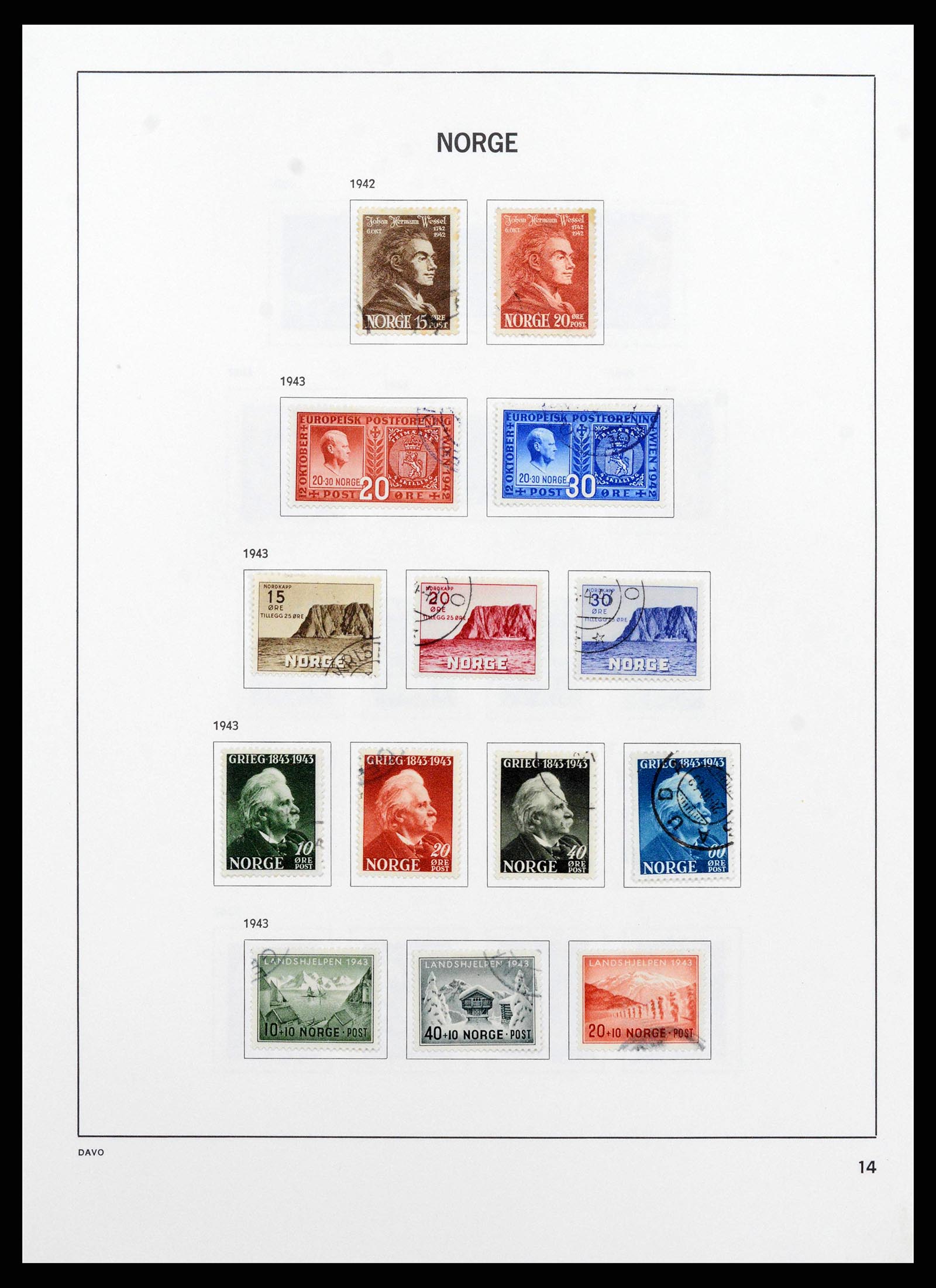 38742 0016 - Postzegelverzameling 38742 Noorwegen 1855-1985.