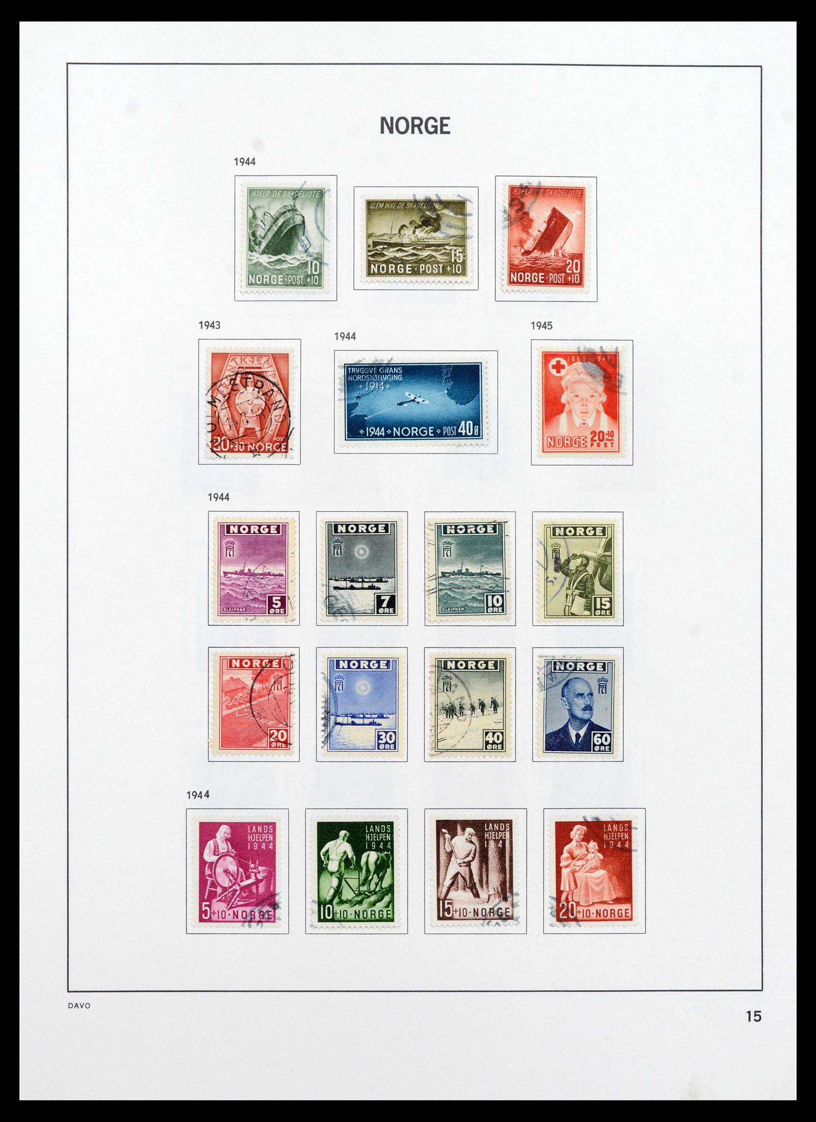 38742 0017 - Postzegelverzameling 38742 Noorwegen 1855-1985.