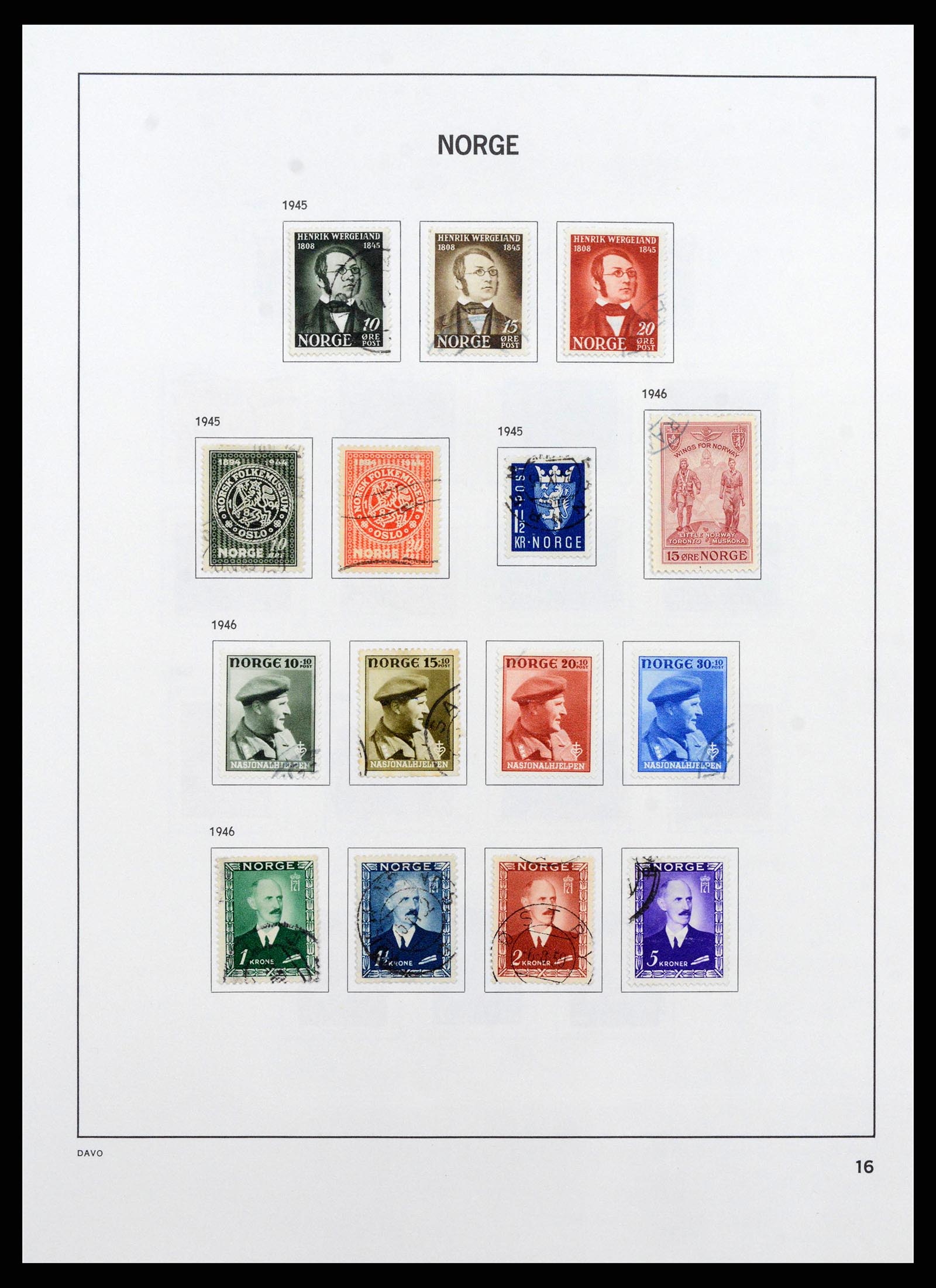 38742 0018 - Postzegelverzameling 38742 Noorwegen 1855-1985.