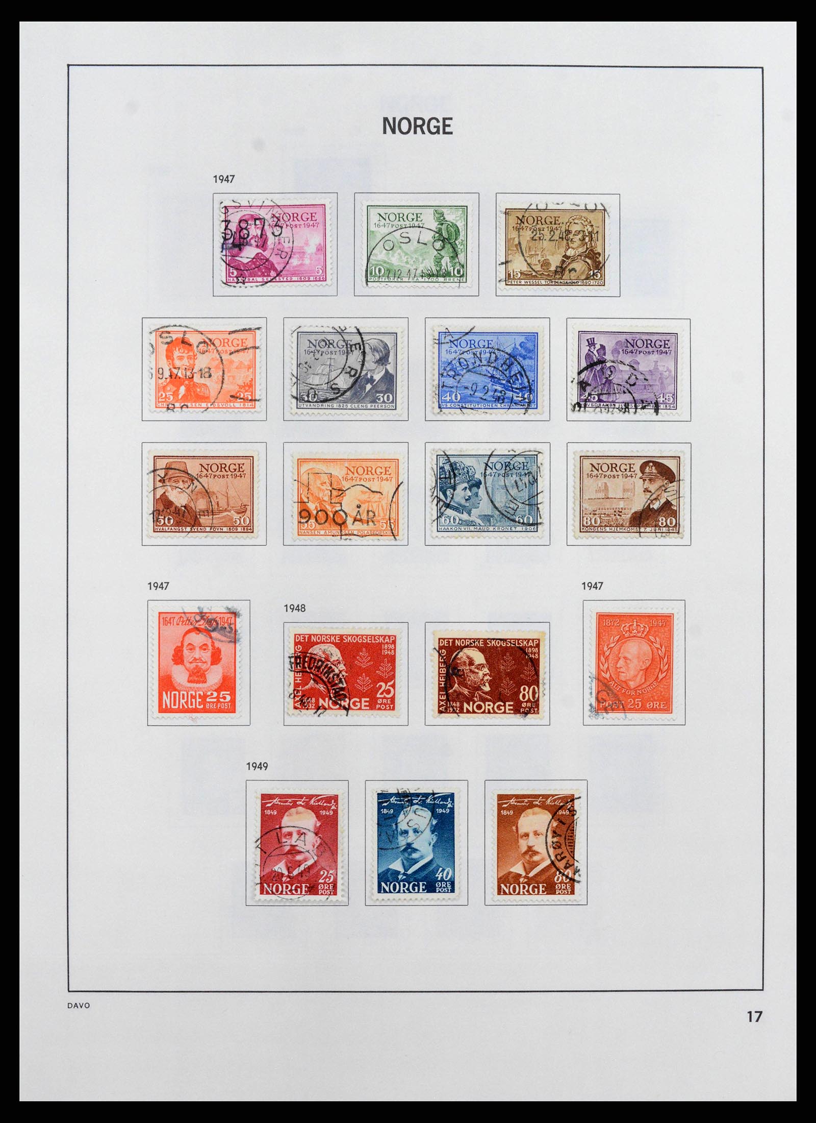 38742 0019 - Postzegelverzameling 38742 Noorwegen 1855-1985.
