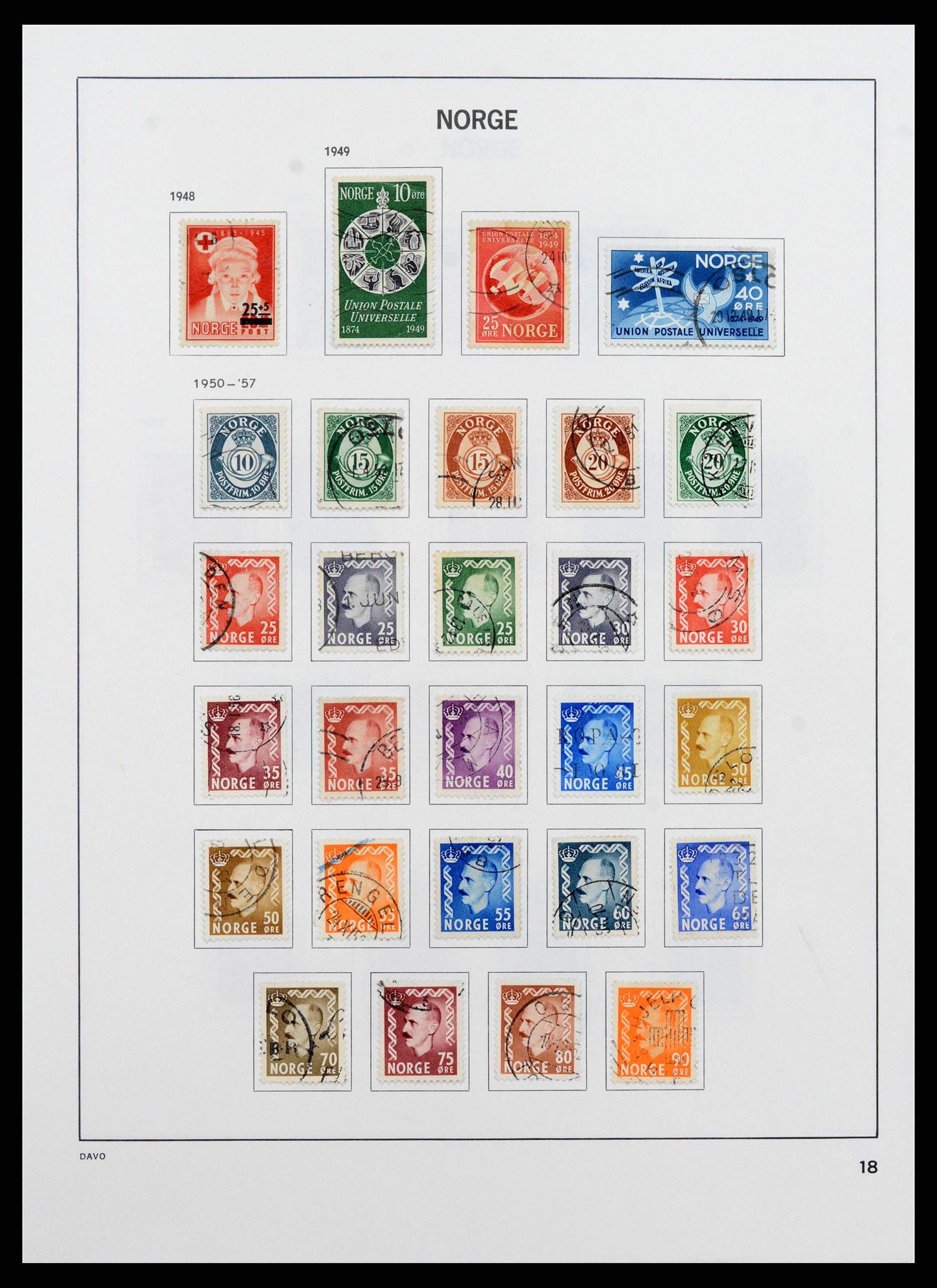 38742 0020 - Postzegelverzameling 38742 Noorwegen 1855-1985.