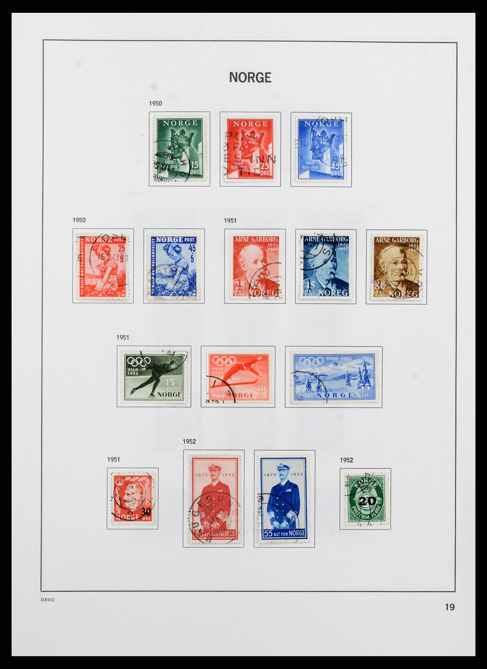 38742 0021 - Postzegelverzameling 38742 Noorwegen 1855-1985.
