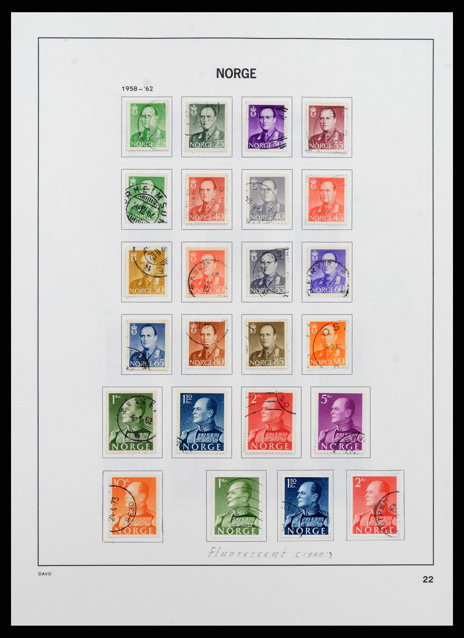 38742 0024 - Postzegelverzameling 38742 Noorwegen 1855-1985.