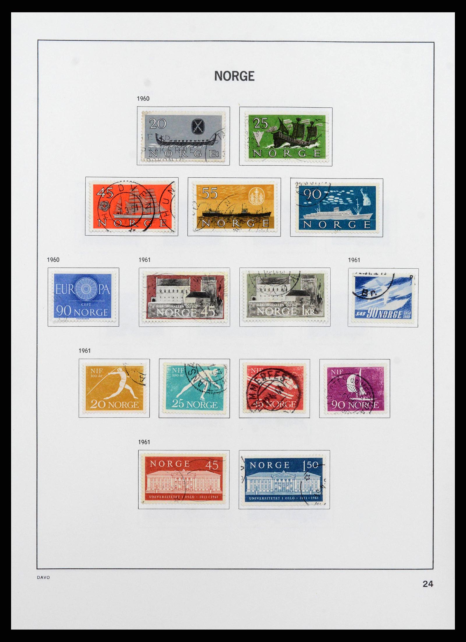 38742 0026 - Postzegelverzameling 38742 Noorwegen 1855-1985.