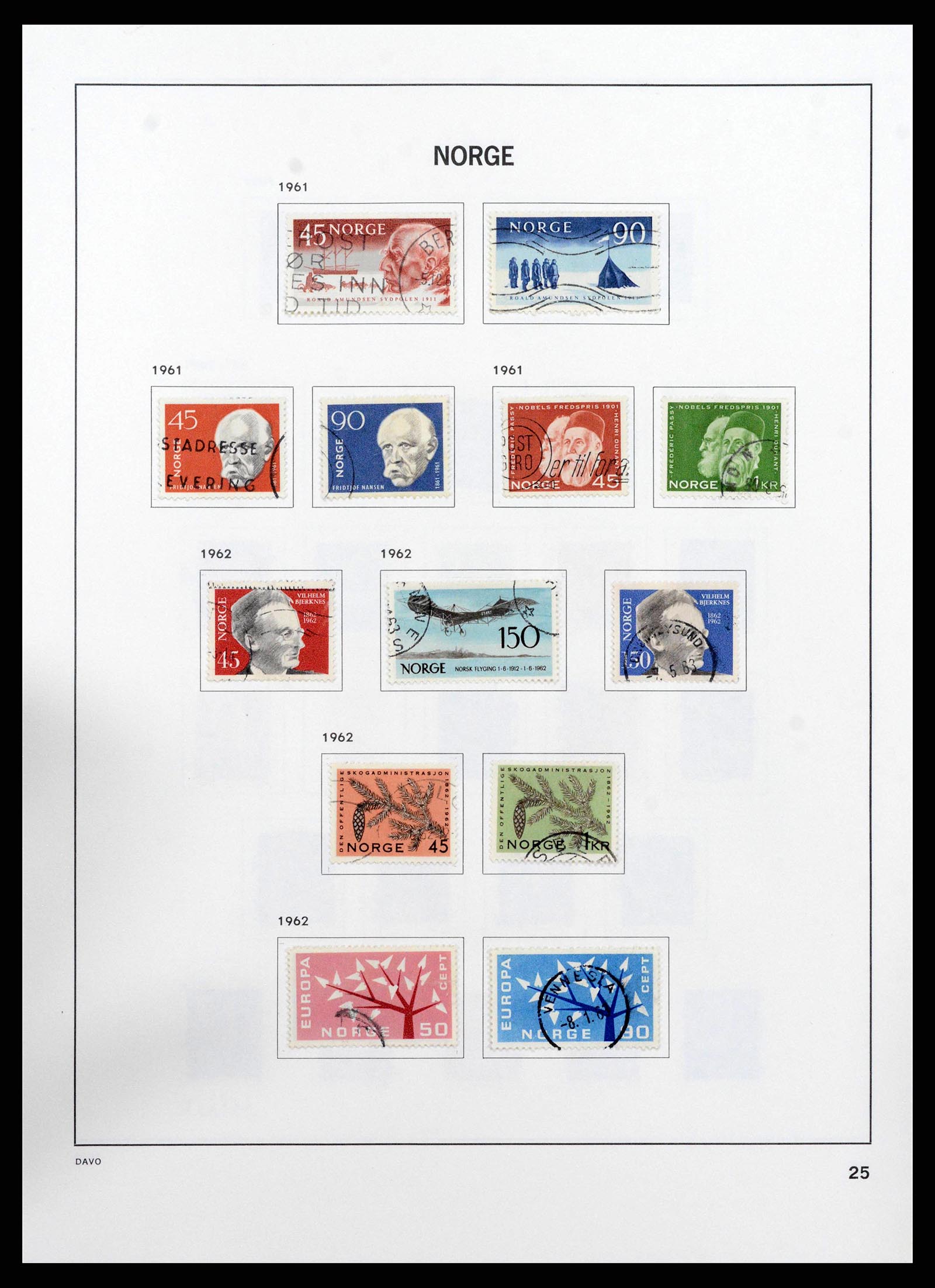 38742 0027 - Postzegelverzameling 38742 Noorwegen 1855-1985.