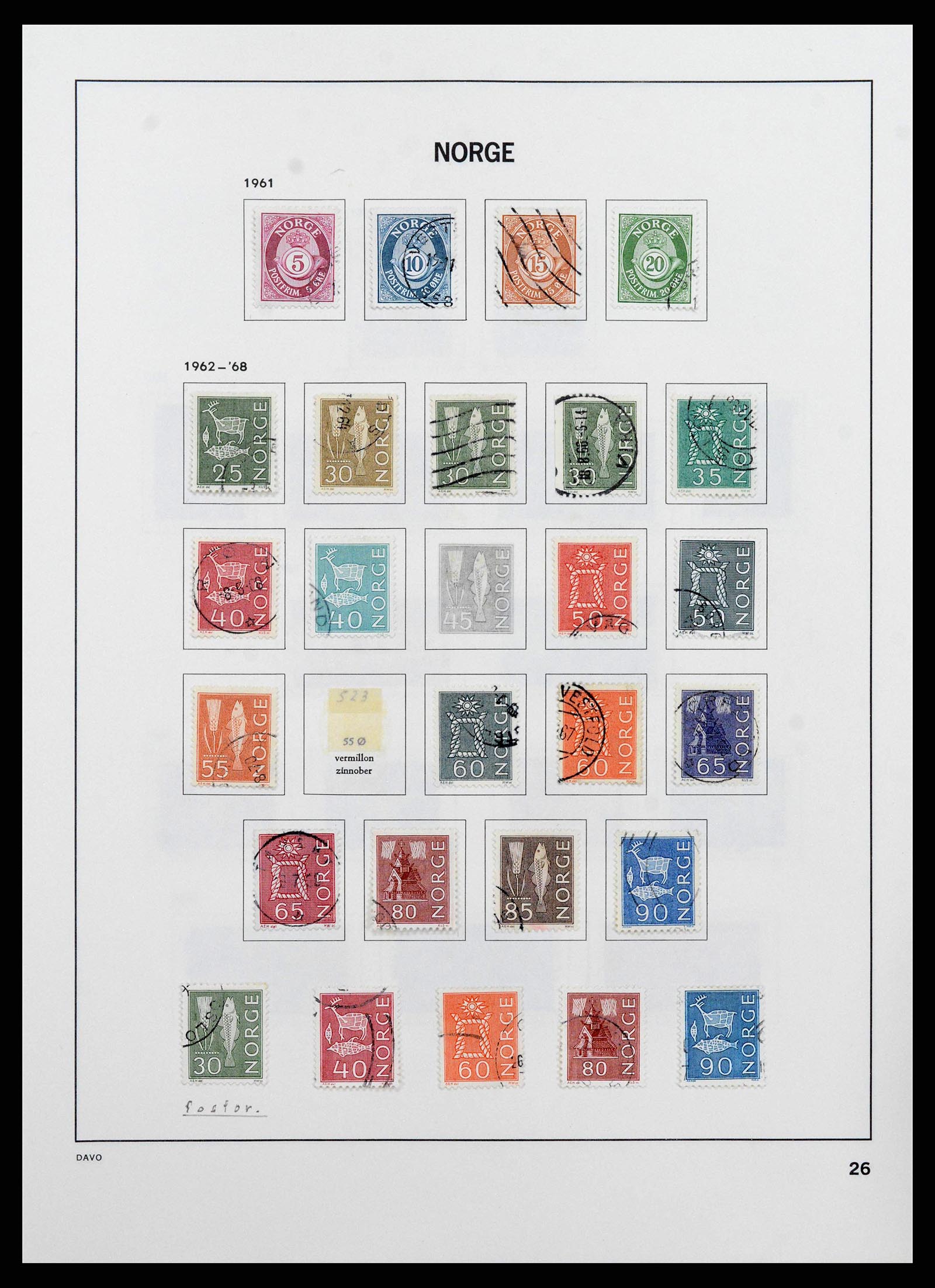 38742 0028 - Postzegelverzameling 38742 Noorwegen 1855-1985.