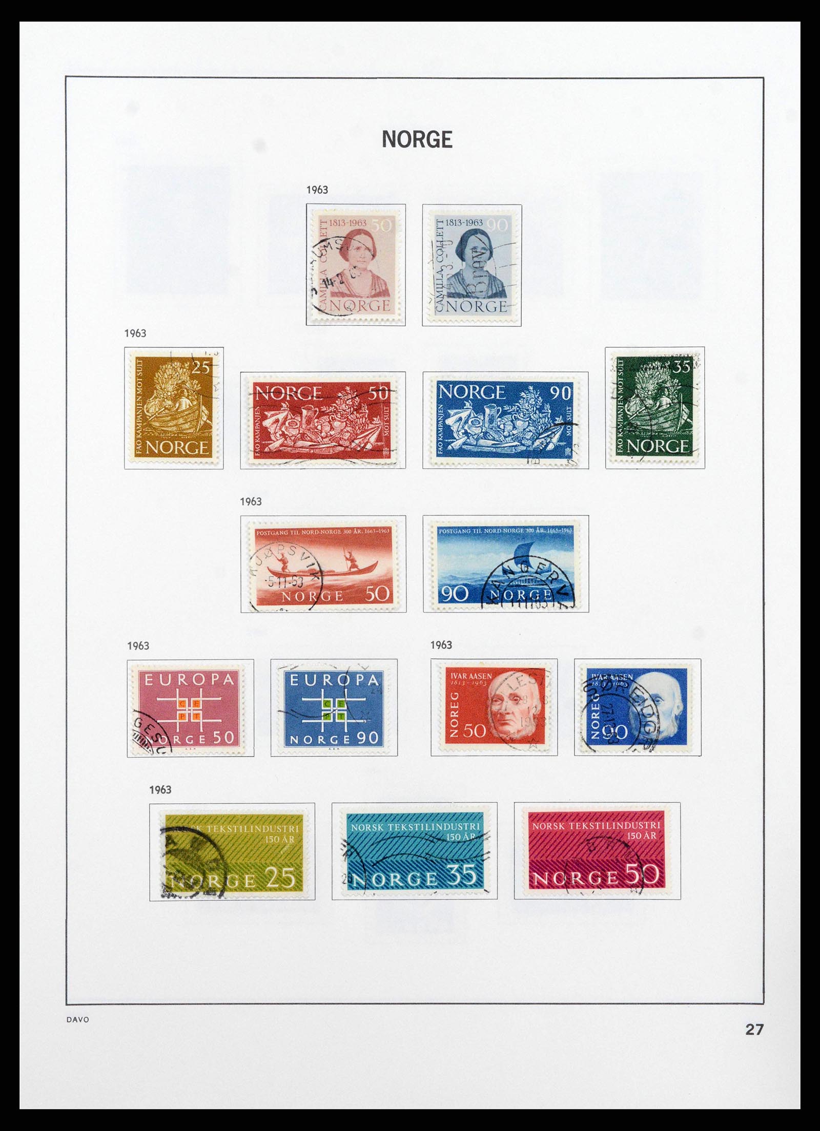 38742 0029 - Postzegelverzameling 38742 Noorwegen 1855-1985.