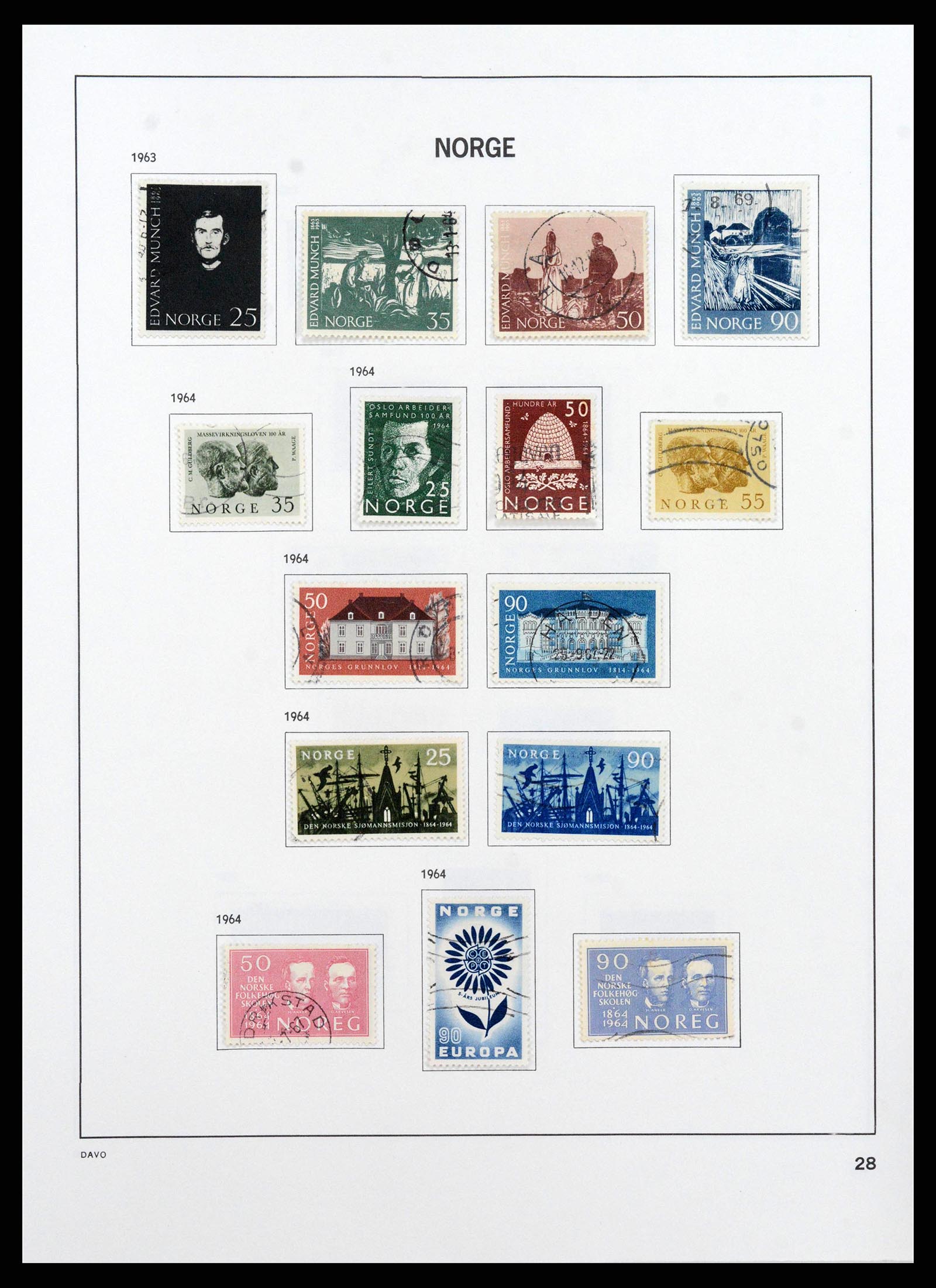 38742 0030 - Postzegelverzameling 38742 Noorwegen 1855-1985.