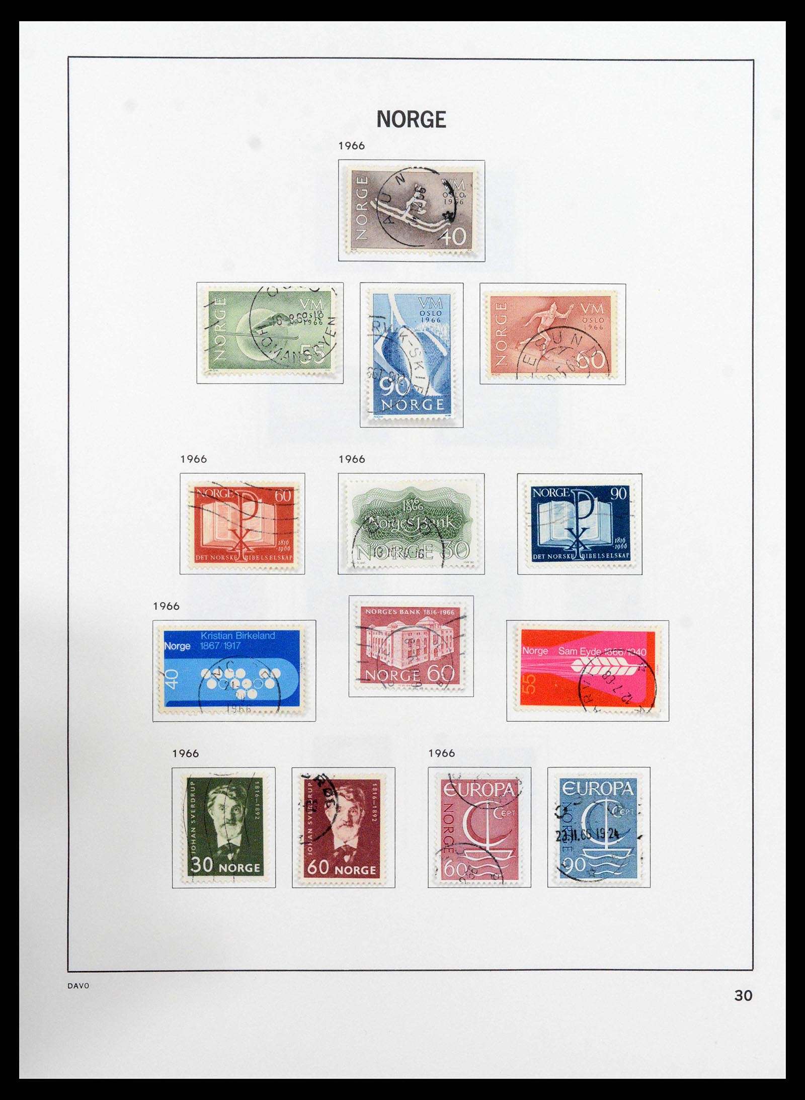 38742 0032 - Postzegelverzameling 38742 Noorwegen 1855-1985.