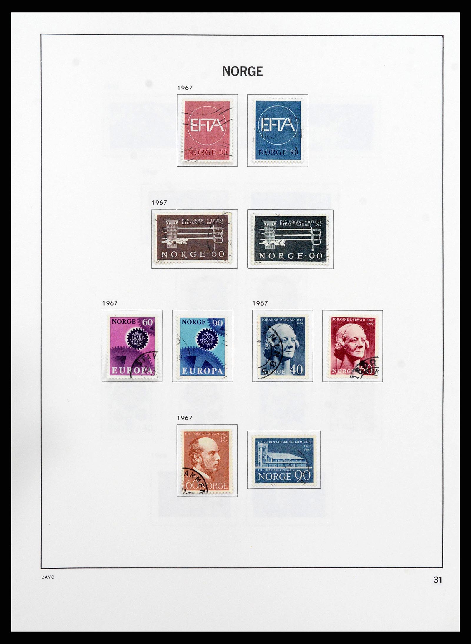 38742 0033 - Postzegelverzameling 38742 Noorwegen 1855-1985.