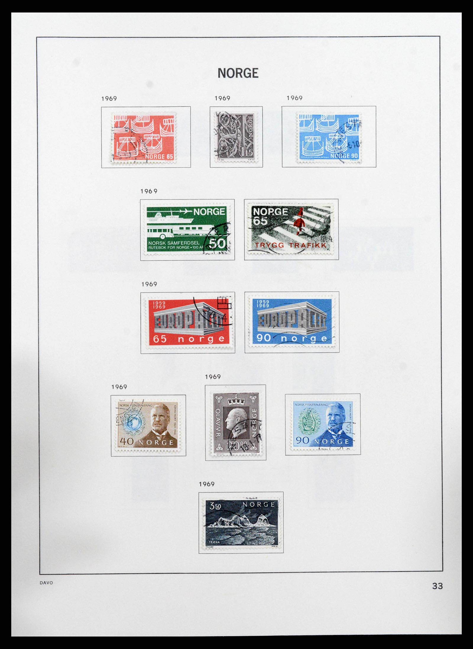 38742 0035 - Postzegelverzameling 38742 Noorwegen 1855-1985.