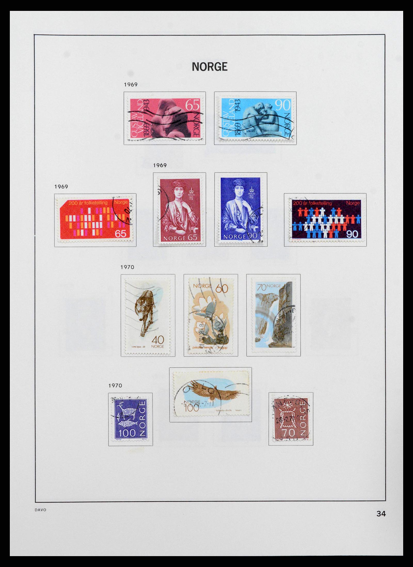 38742 0036 - Postzegelverzameling 38742 Noorwegen 1855-1985.