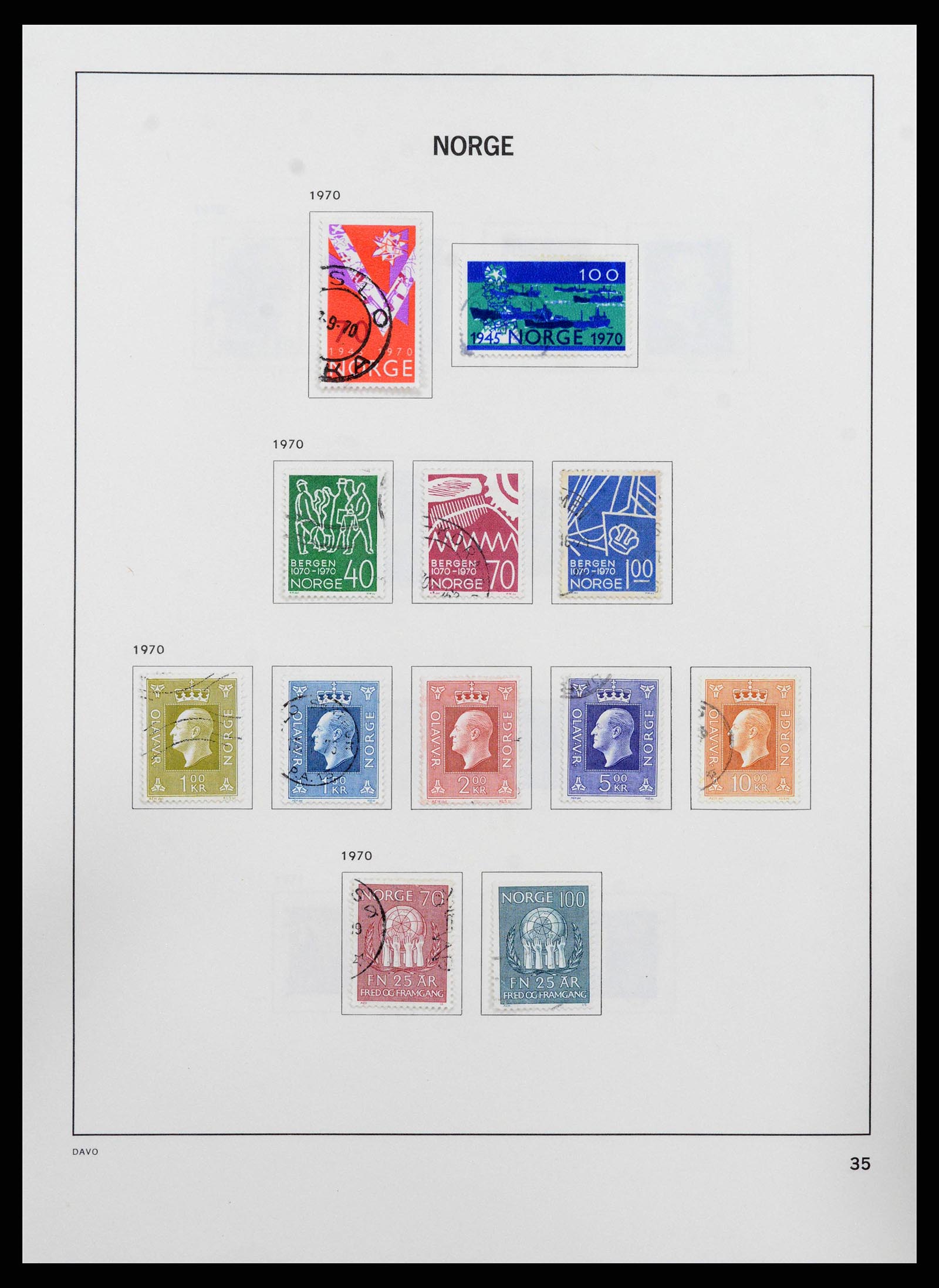 38742 0037 - Postzegelverzameling 38742 Noorwegen 1855-1985.