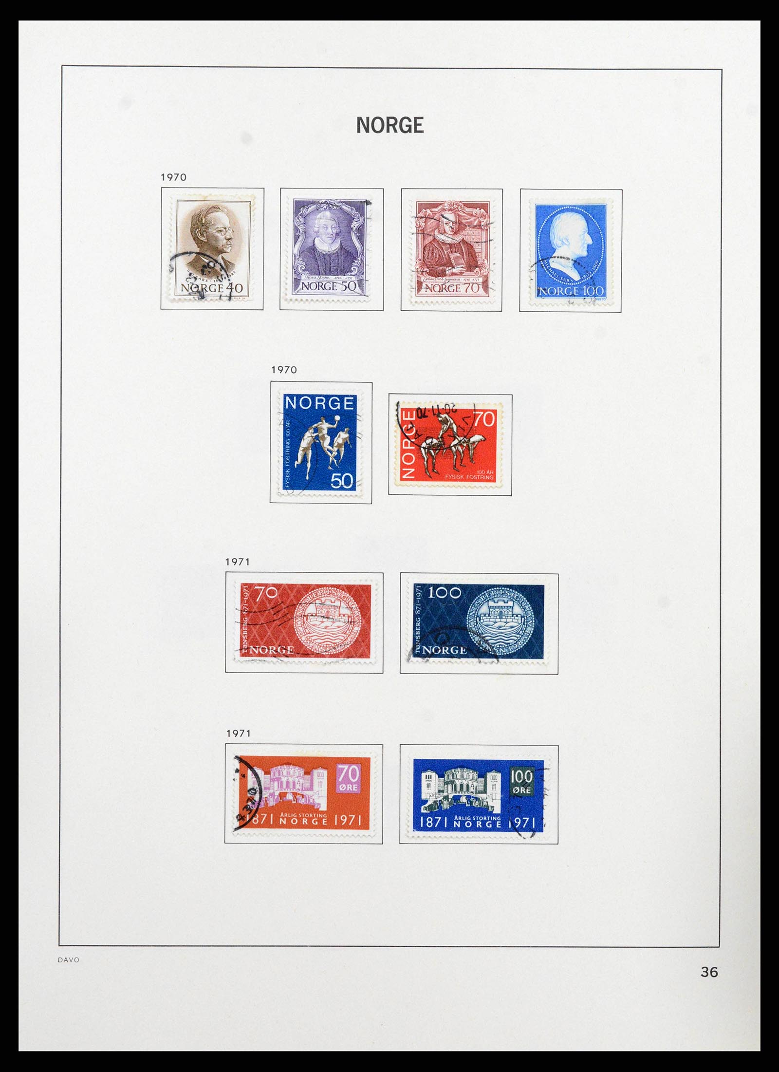38742 0038 - Postzegelverzameling 38742 Noorwegen 1855-1985.