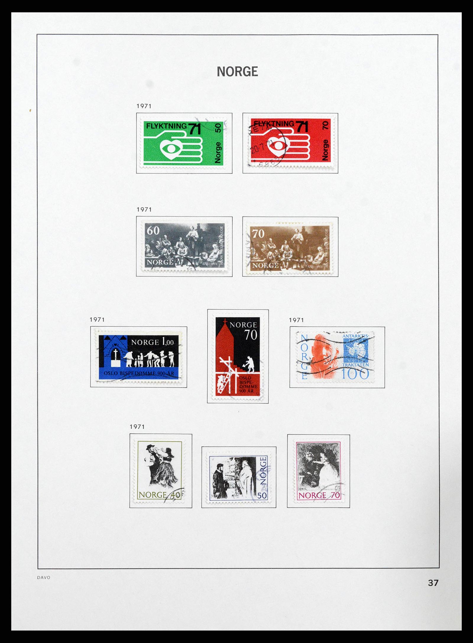 38742 0039 - Postzegelverzameling 38742 Noorwegen 1855-1985.