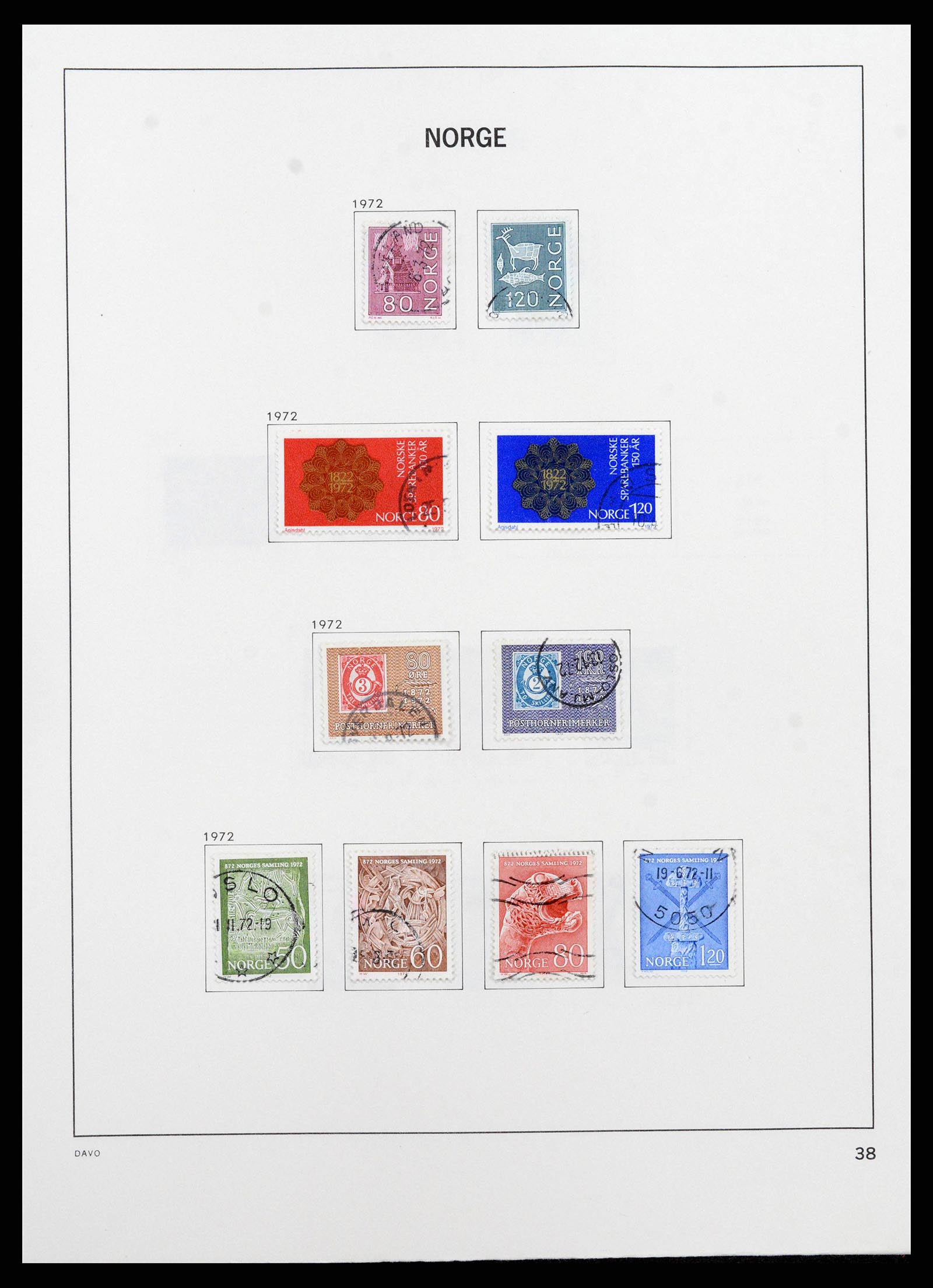 38742 0040 - Postzegelverzameling 38742 Noorwegen 1855-1985.